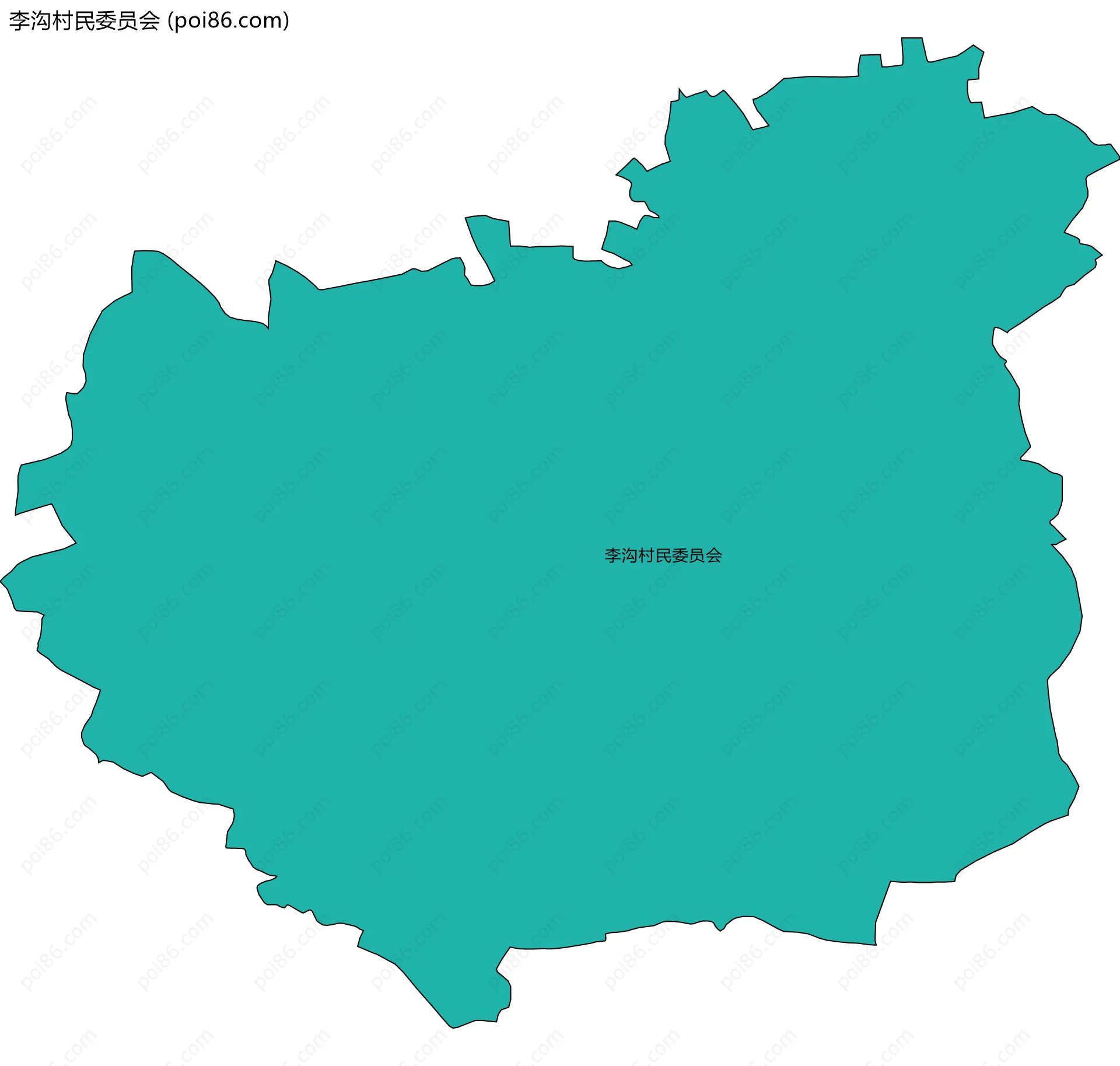 李沟村民委员会边界地图