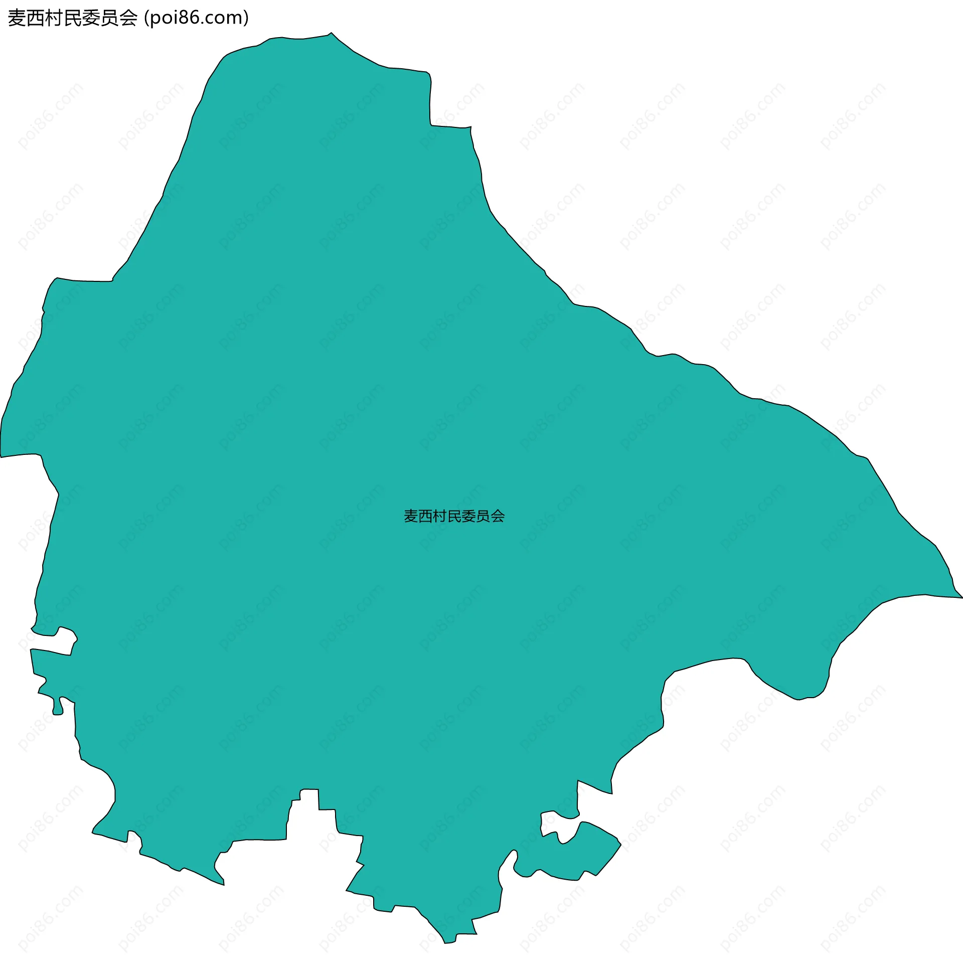 麦西村民委员会边界地图