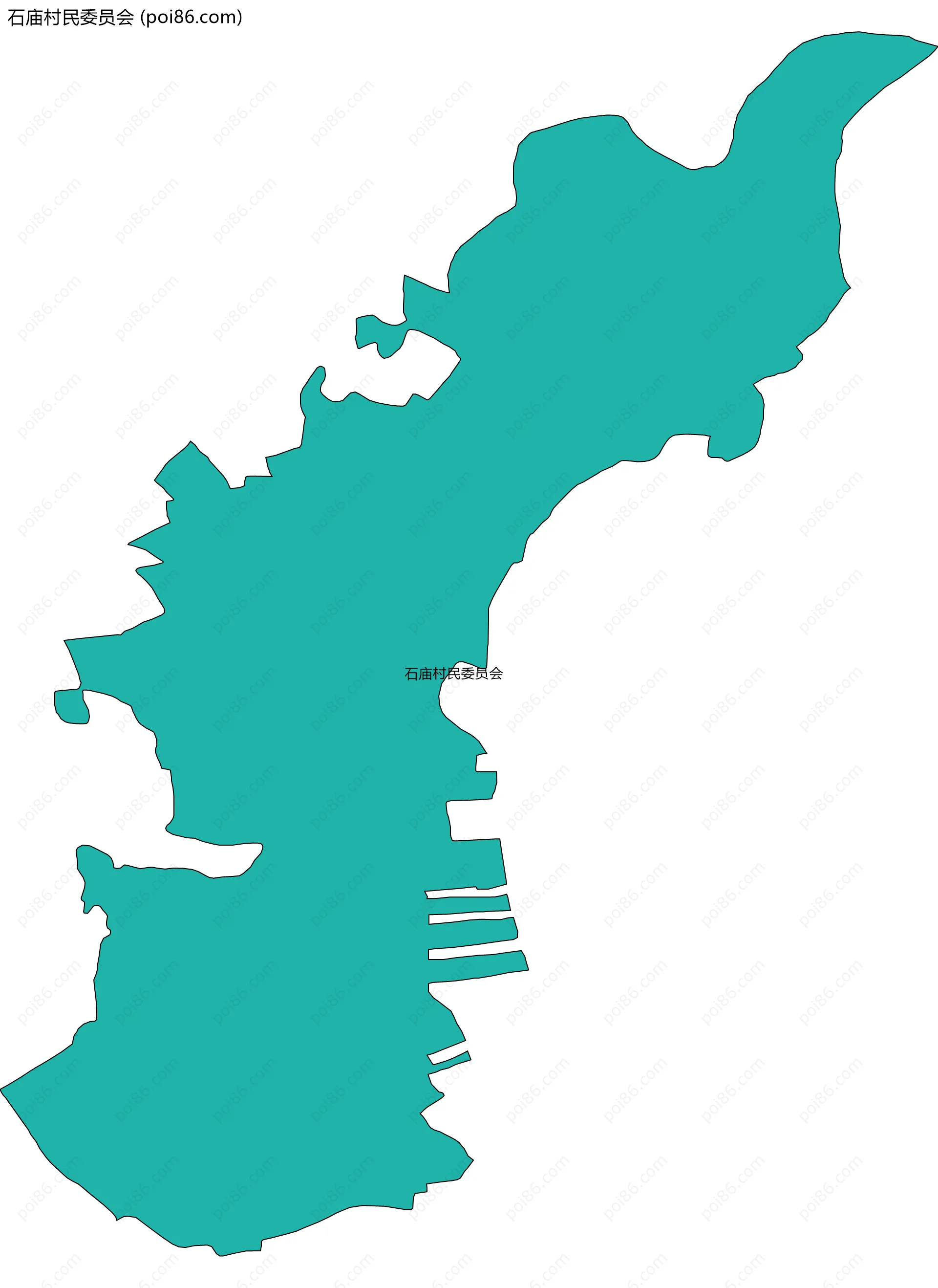 石庙村民委员会边界地图