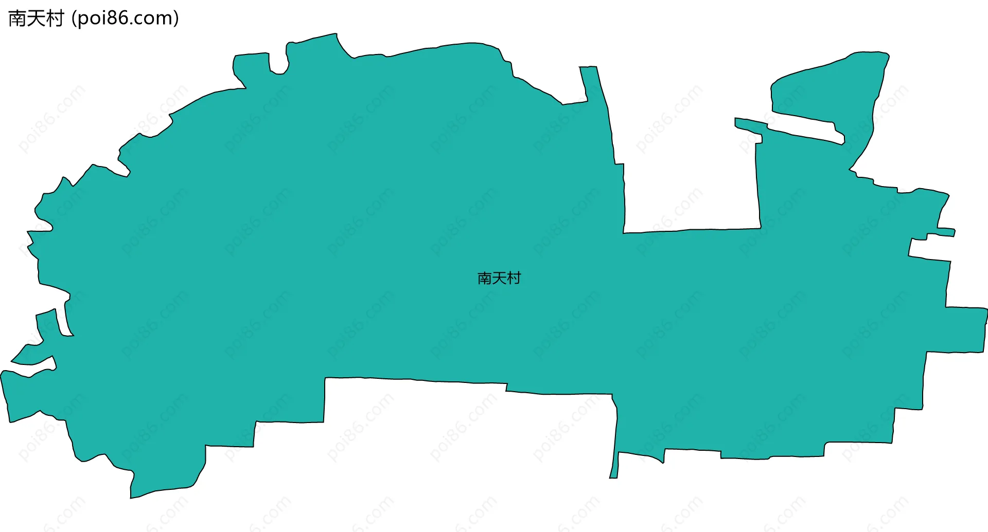 南天村边界地图