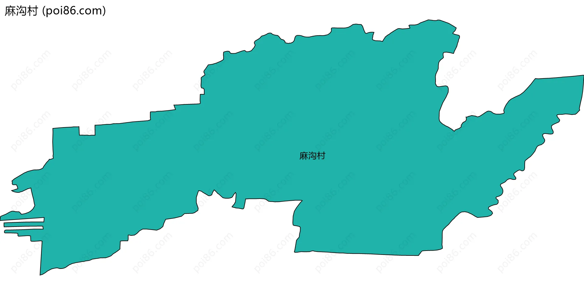 麻沟村边界地图