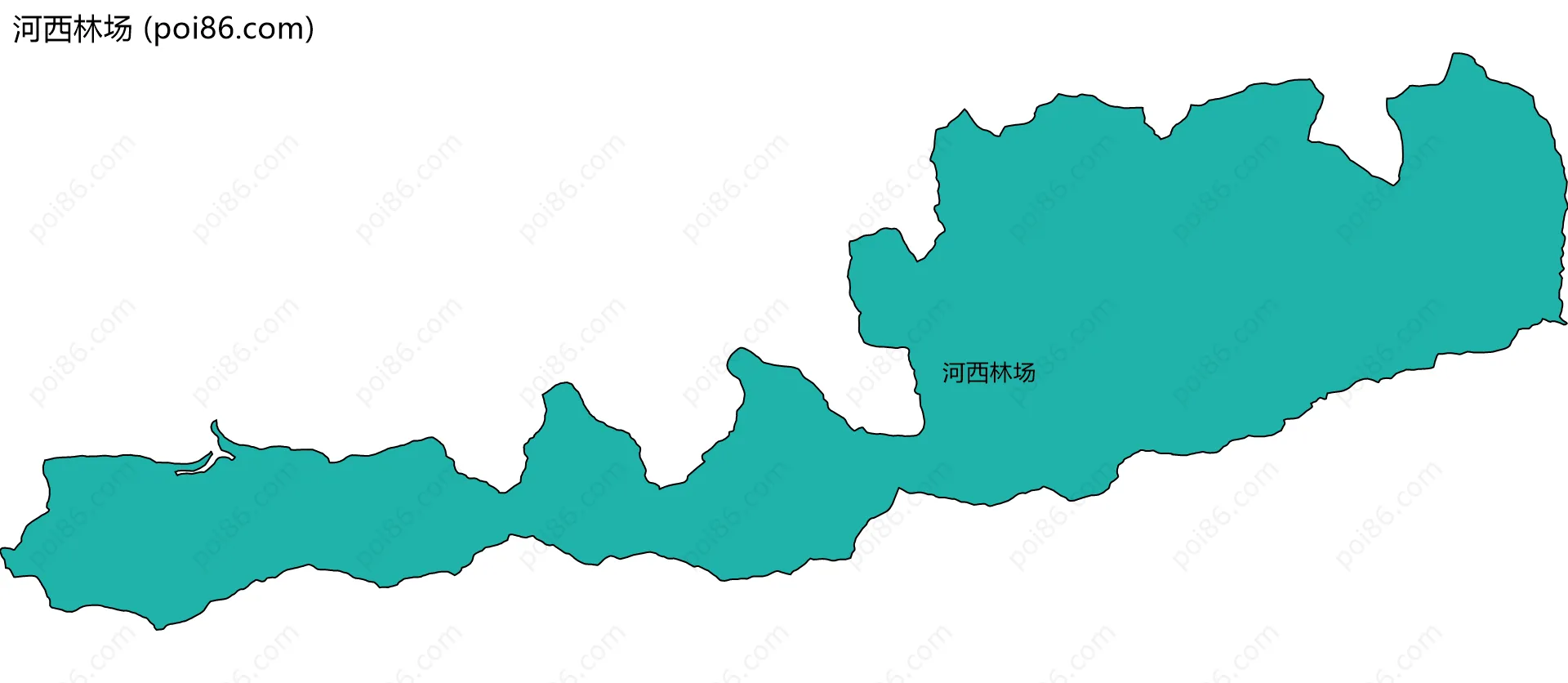 河西林场边界地图