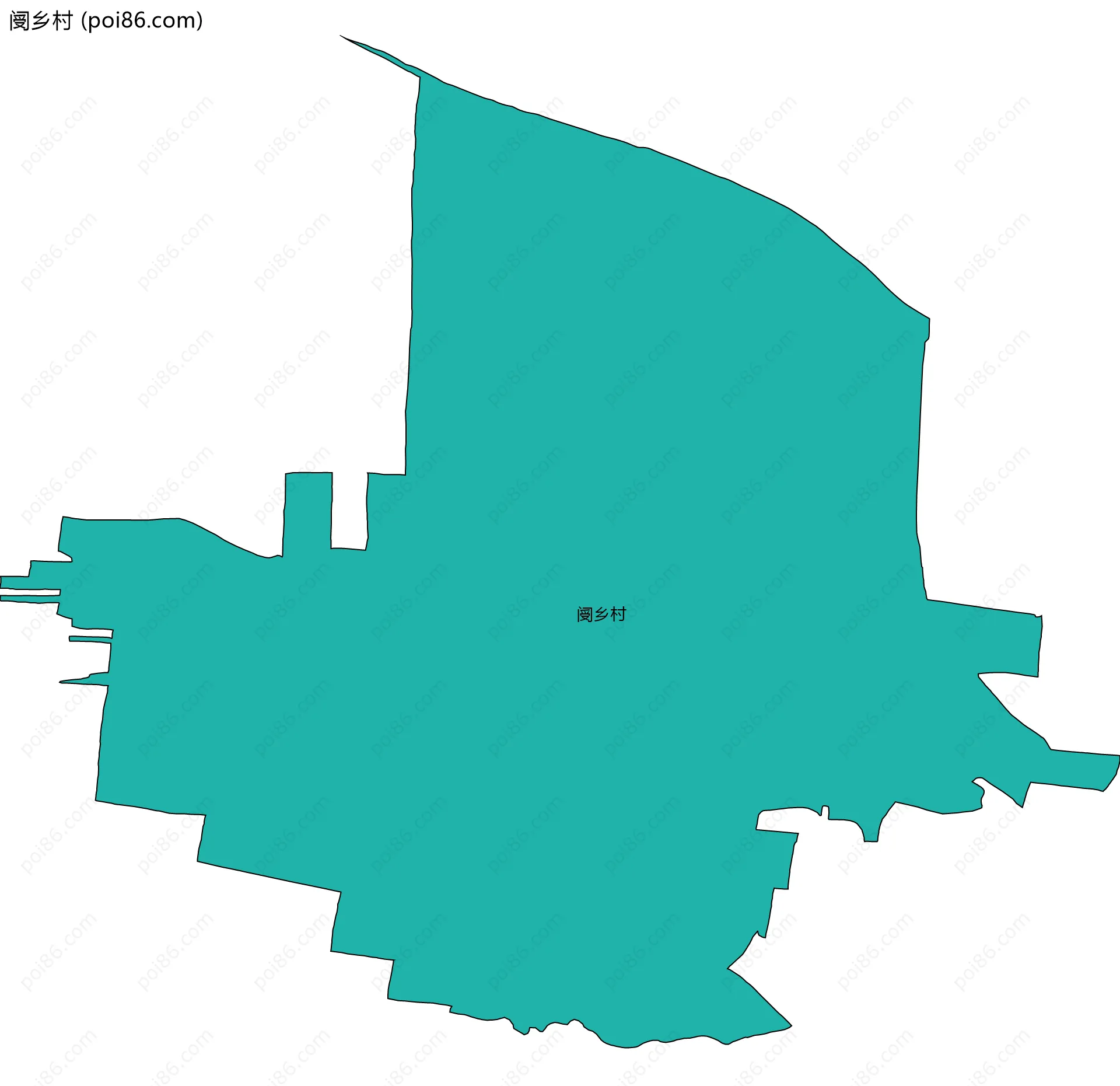阌乡村边界地图