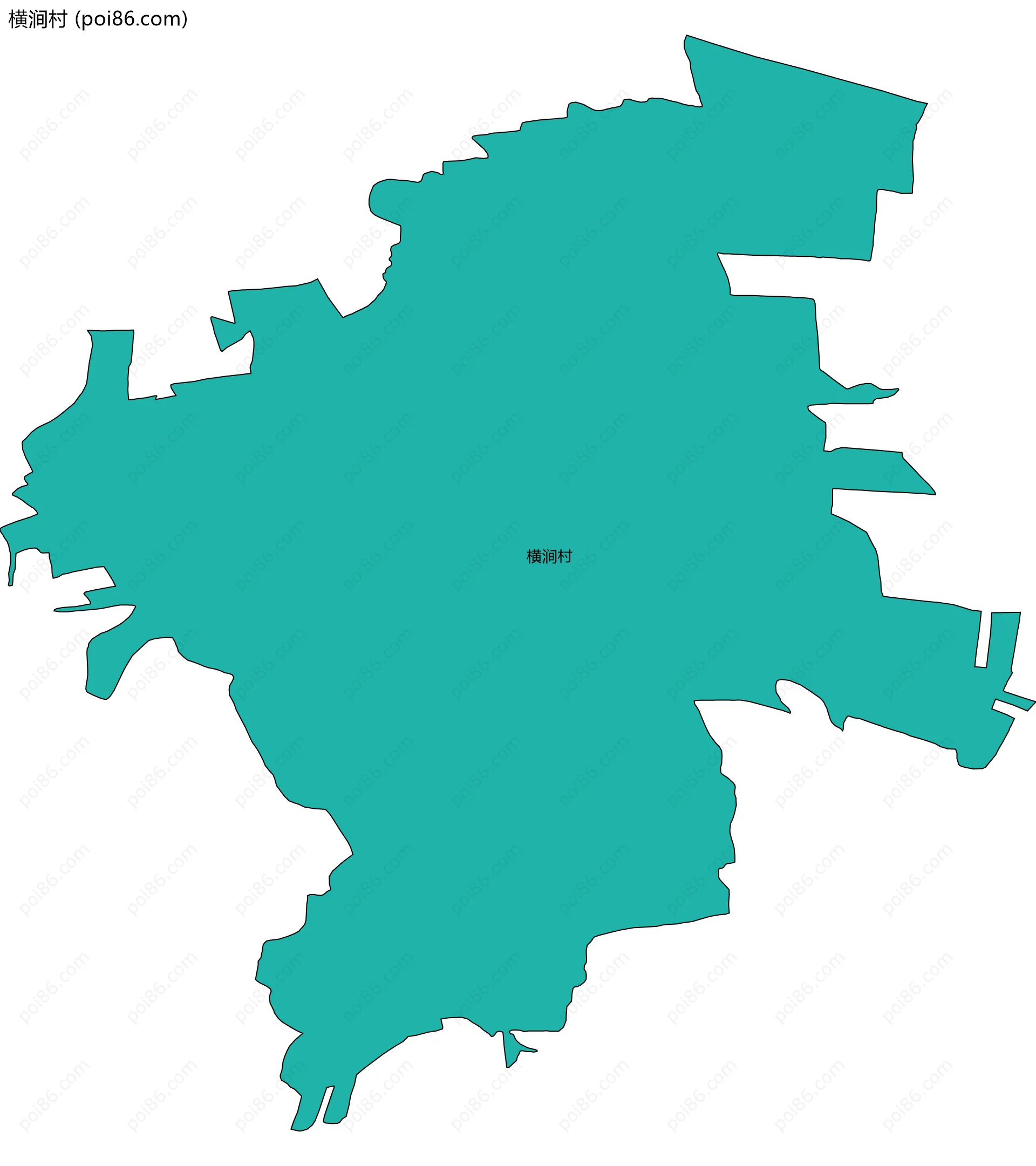 横涧村边界地图