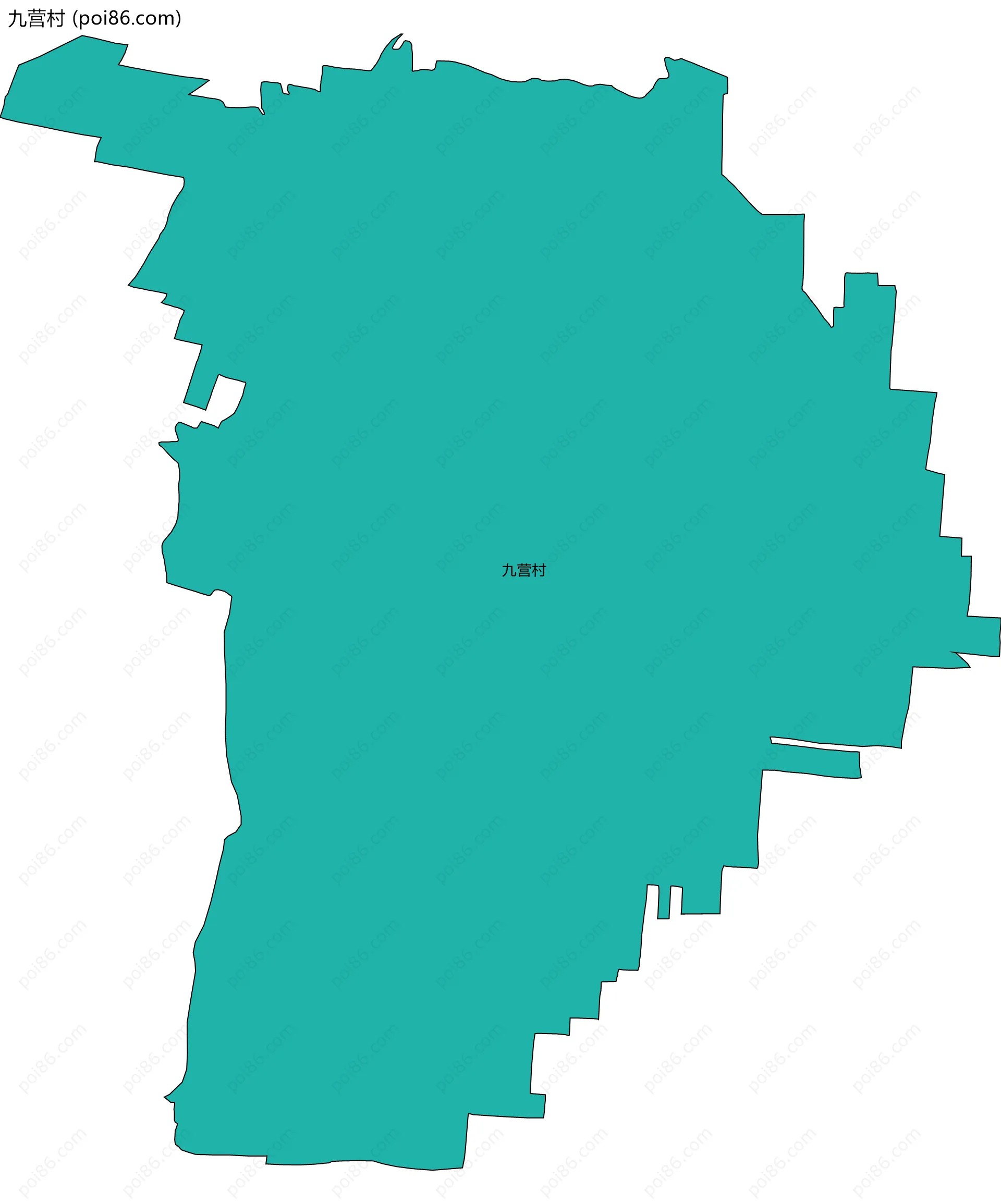 九营村边界地图