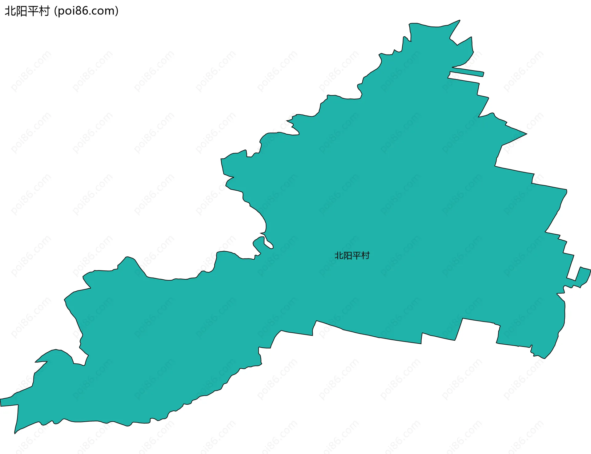 北阳平村边界地图