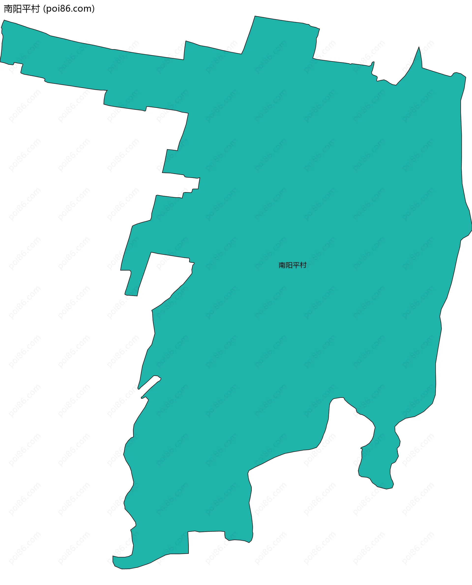 南阳平村边界地图