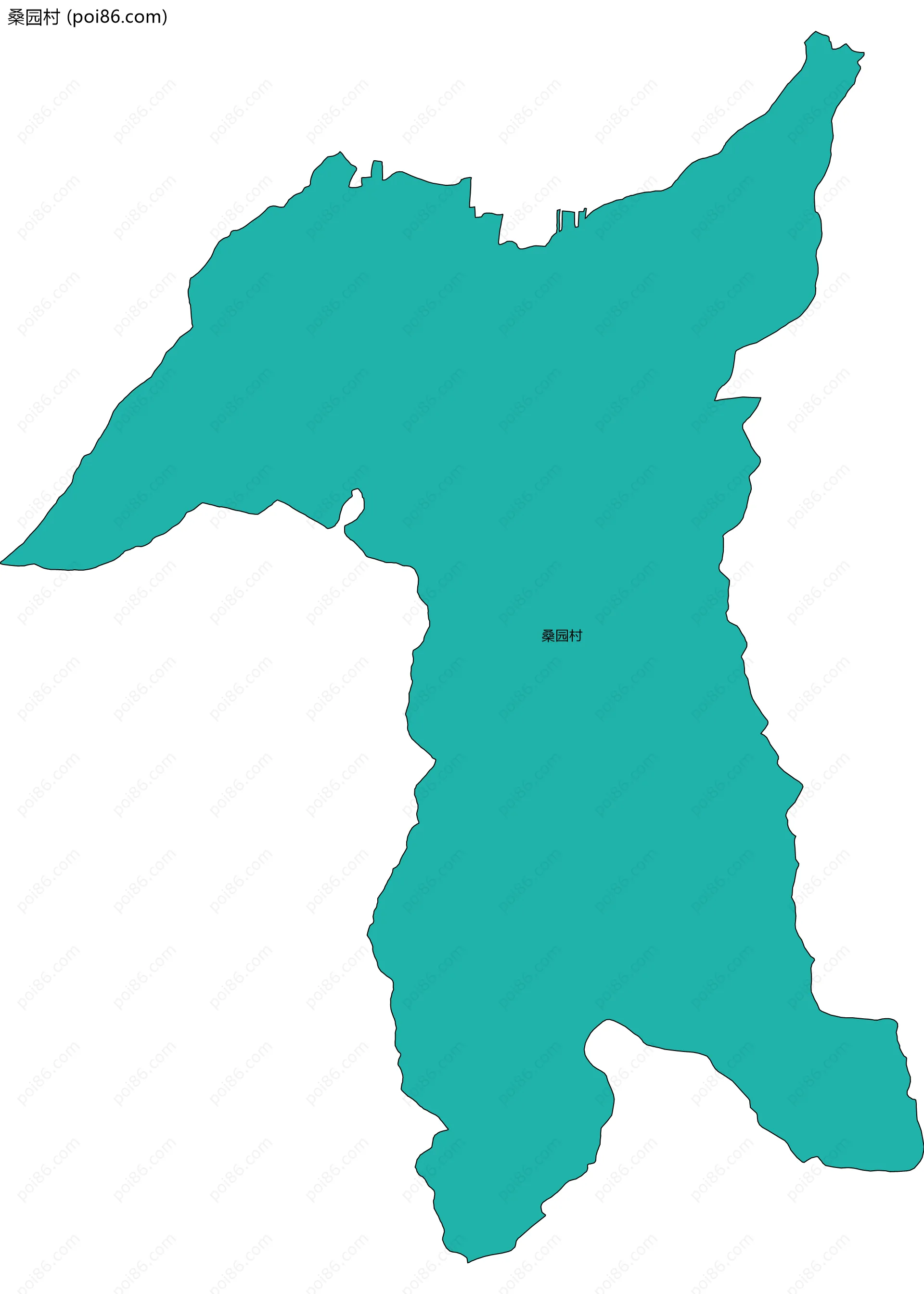 桑园村边界地图