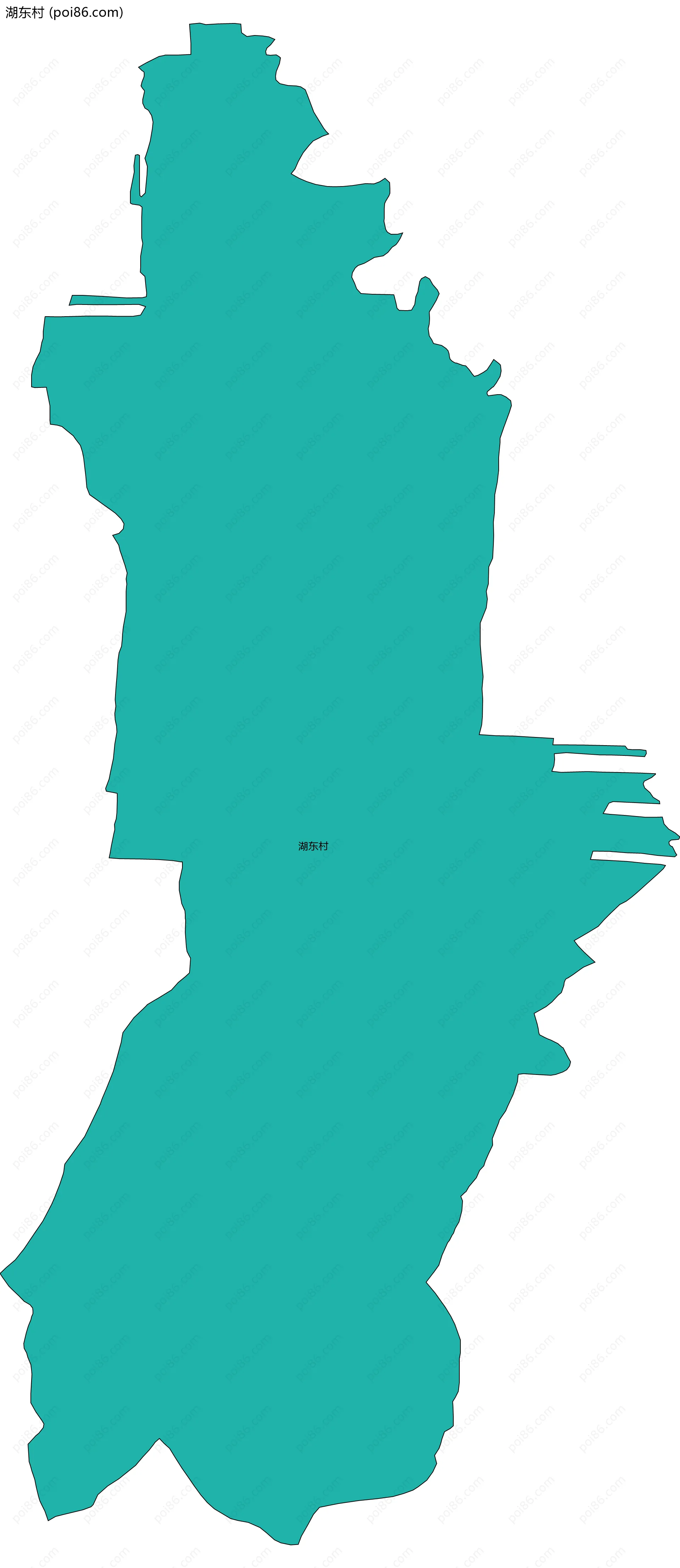 湖东村边界地图