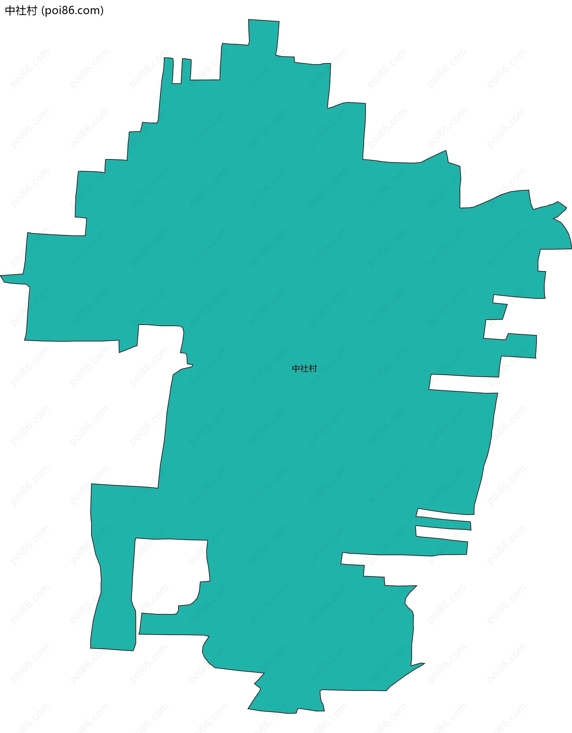 中社村边界地图