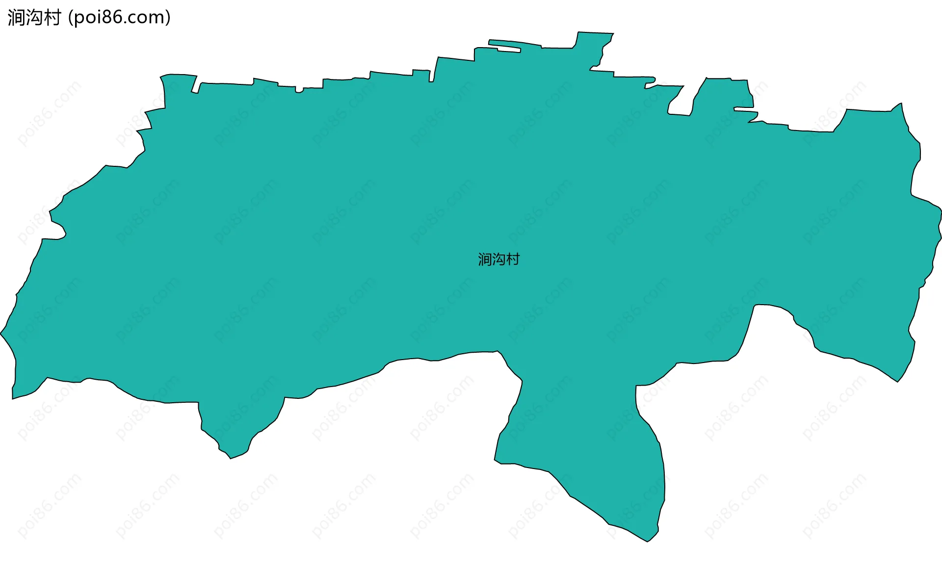 涧沟村边界地图