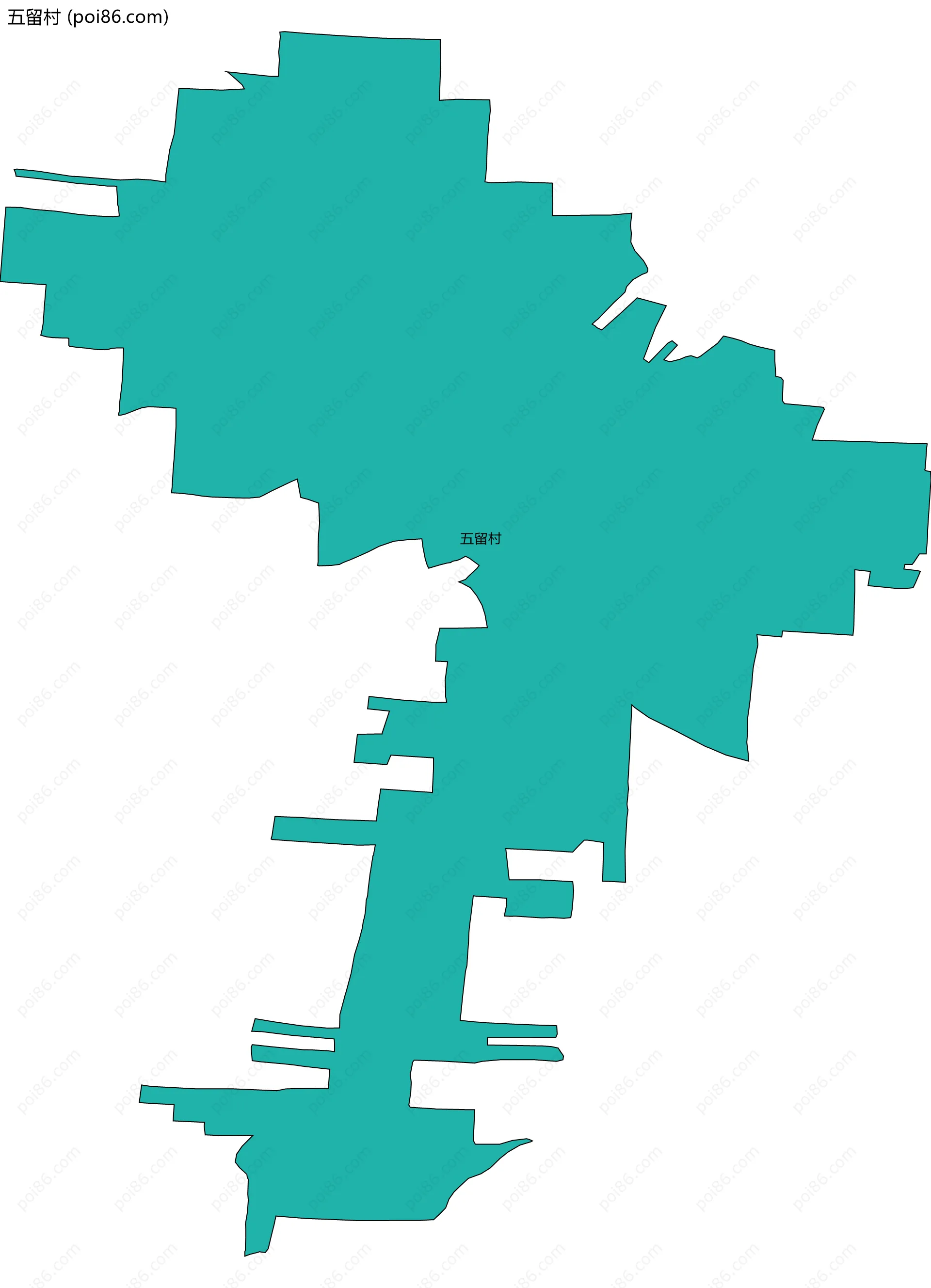 五留村边界地图