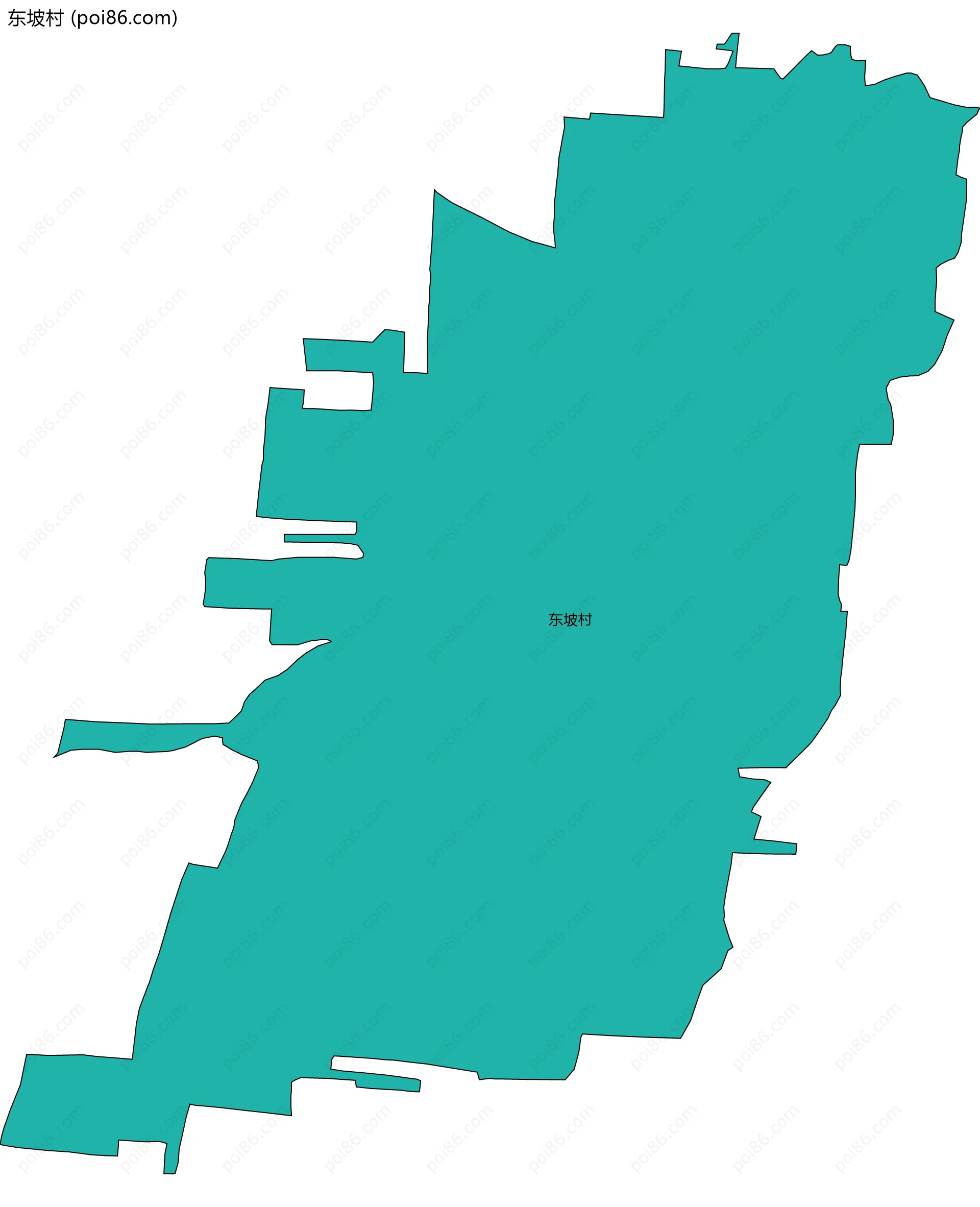 东坡村边界地图