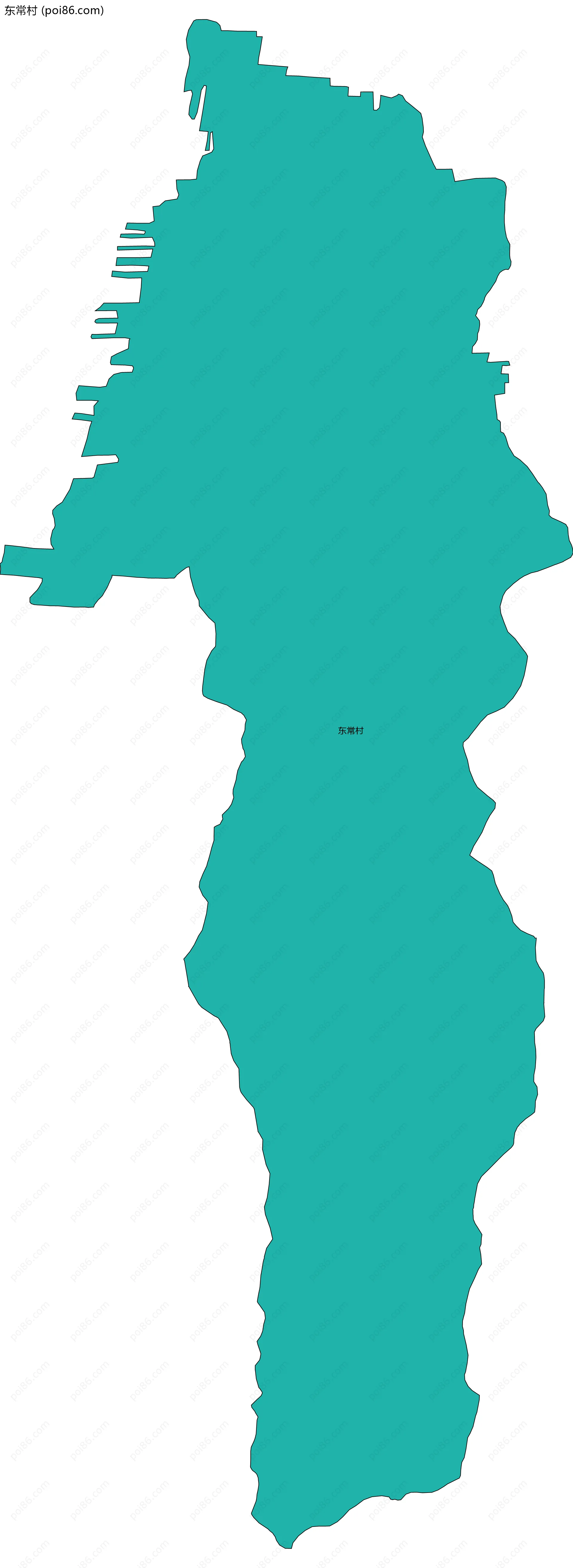 东常村边界地图