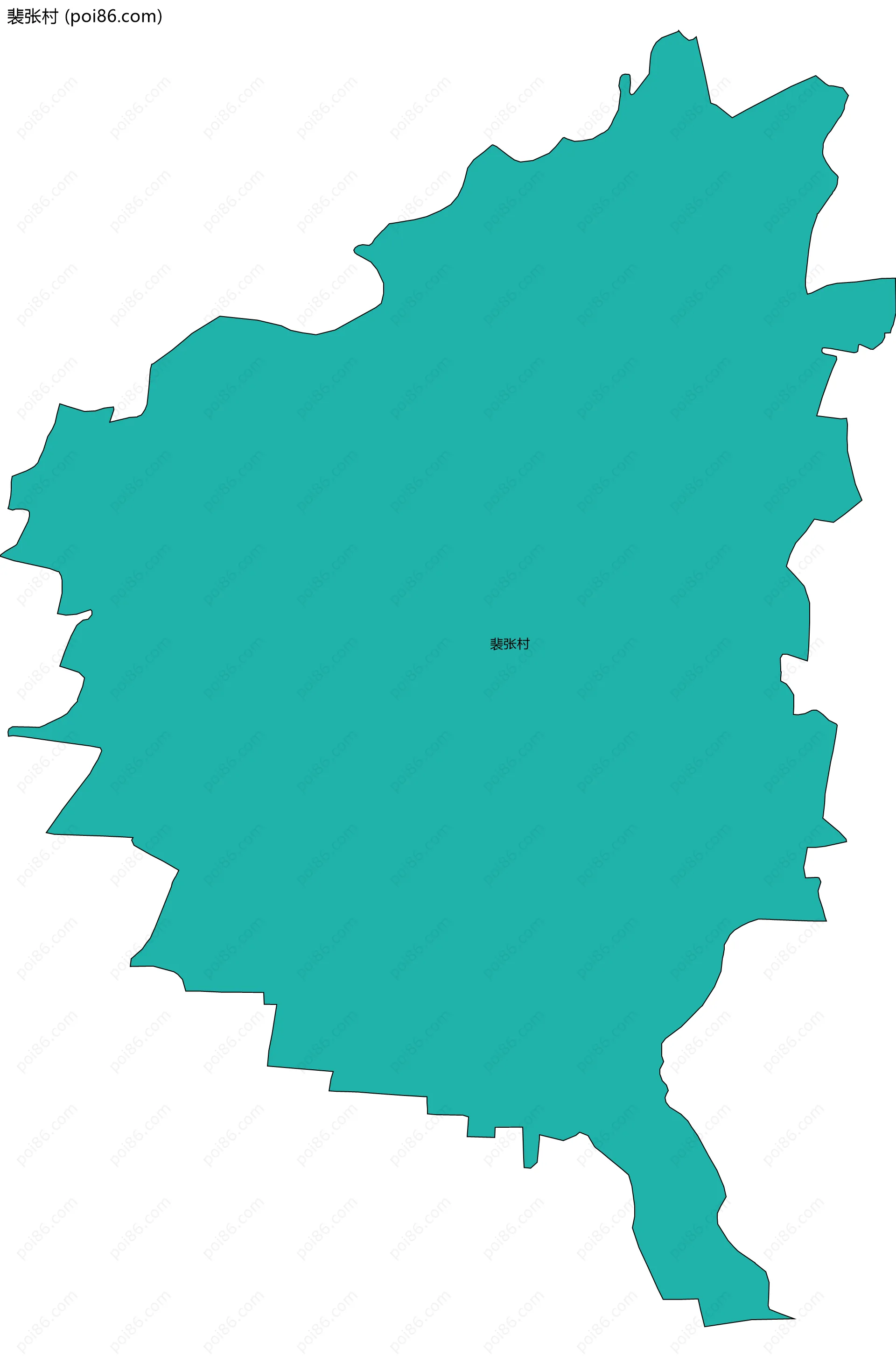 裴张村边界地图