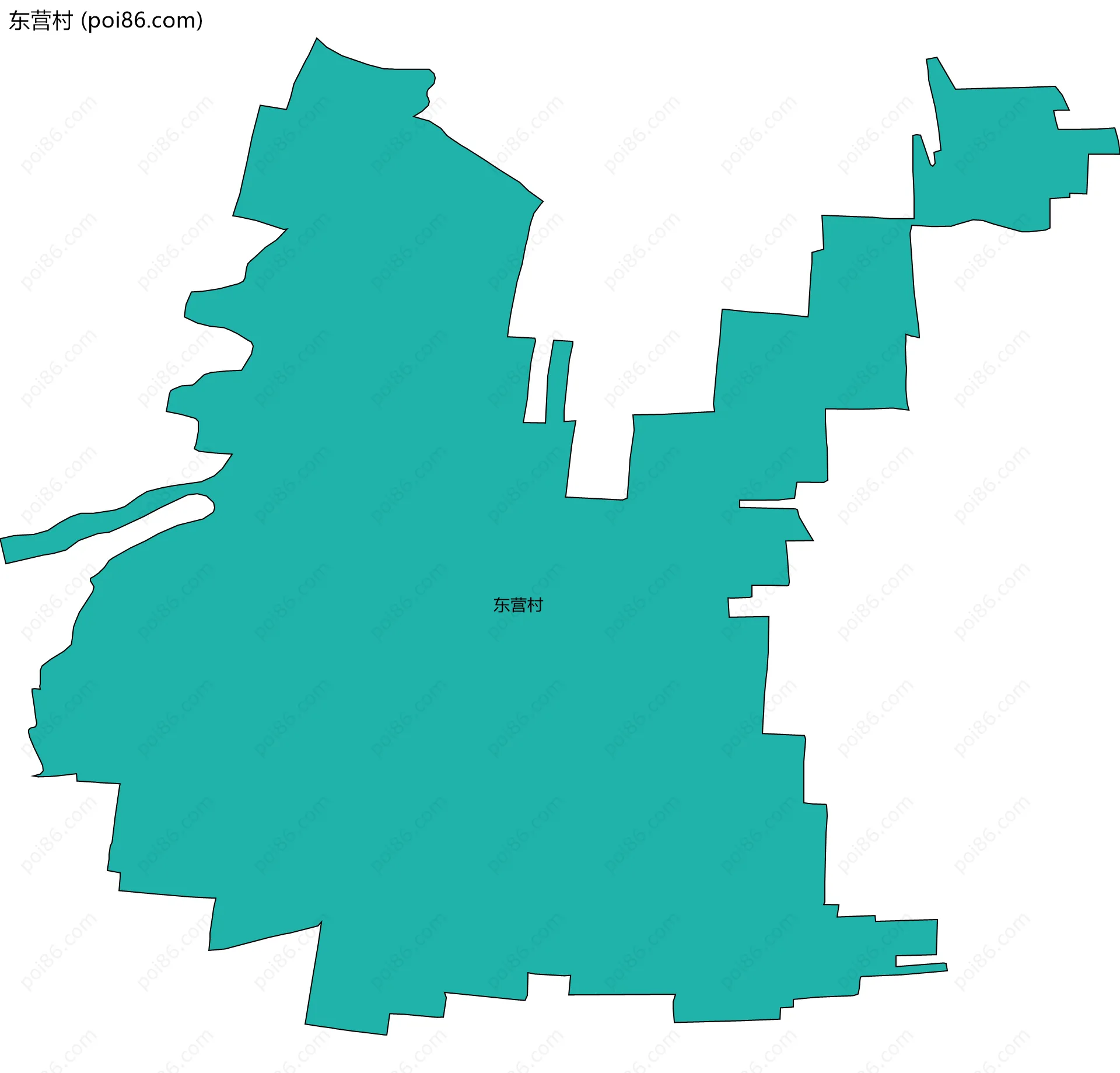 东营村边界地图