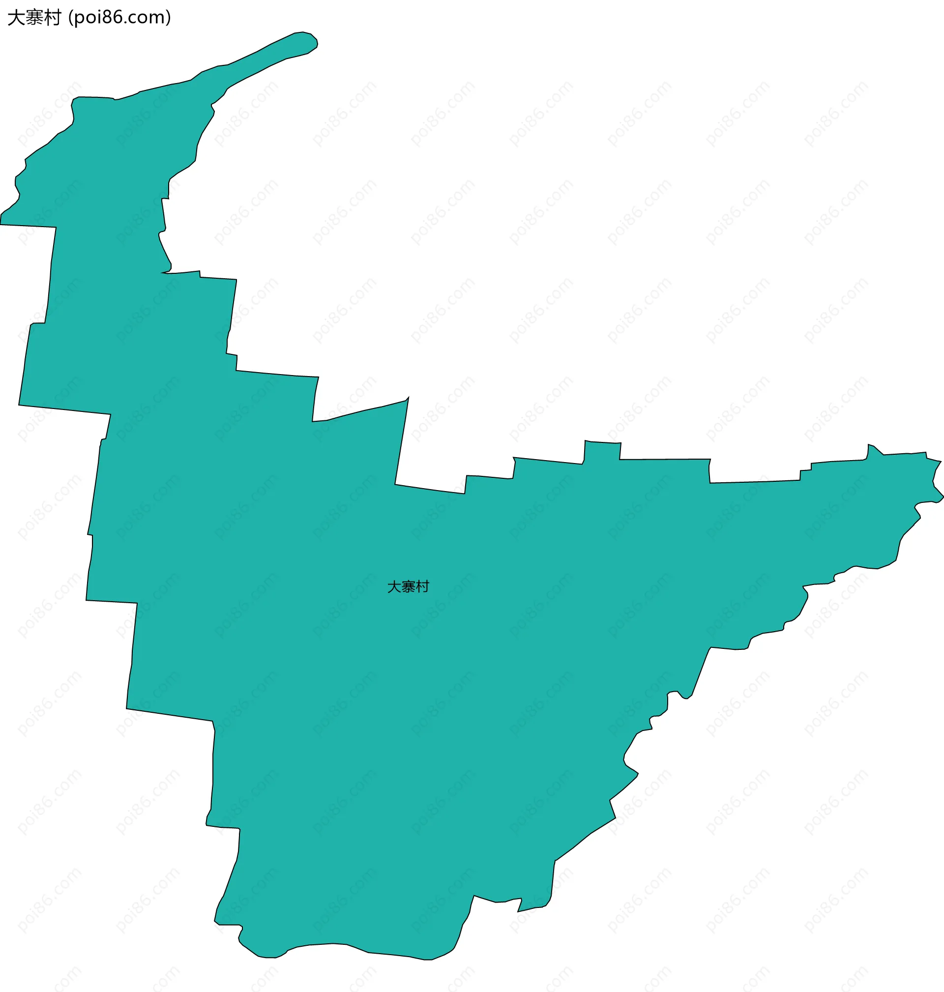 大寨村边界地图