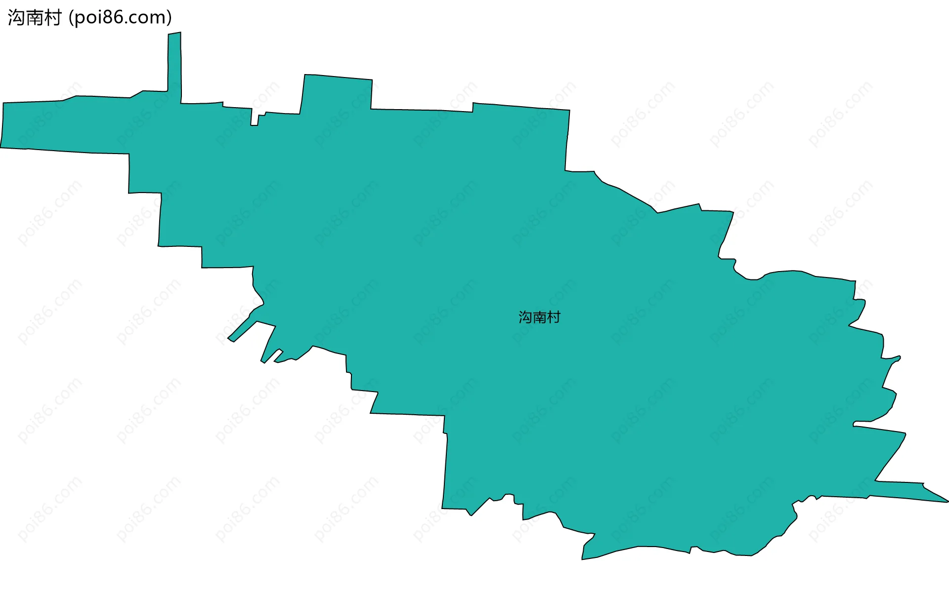 沟南村边界地图