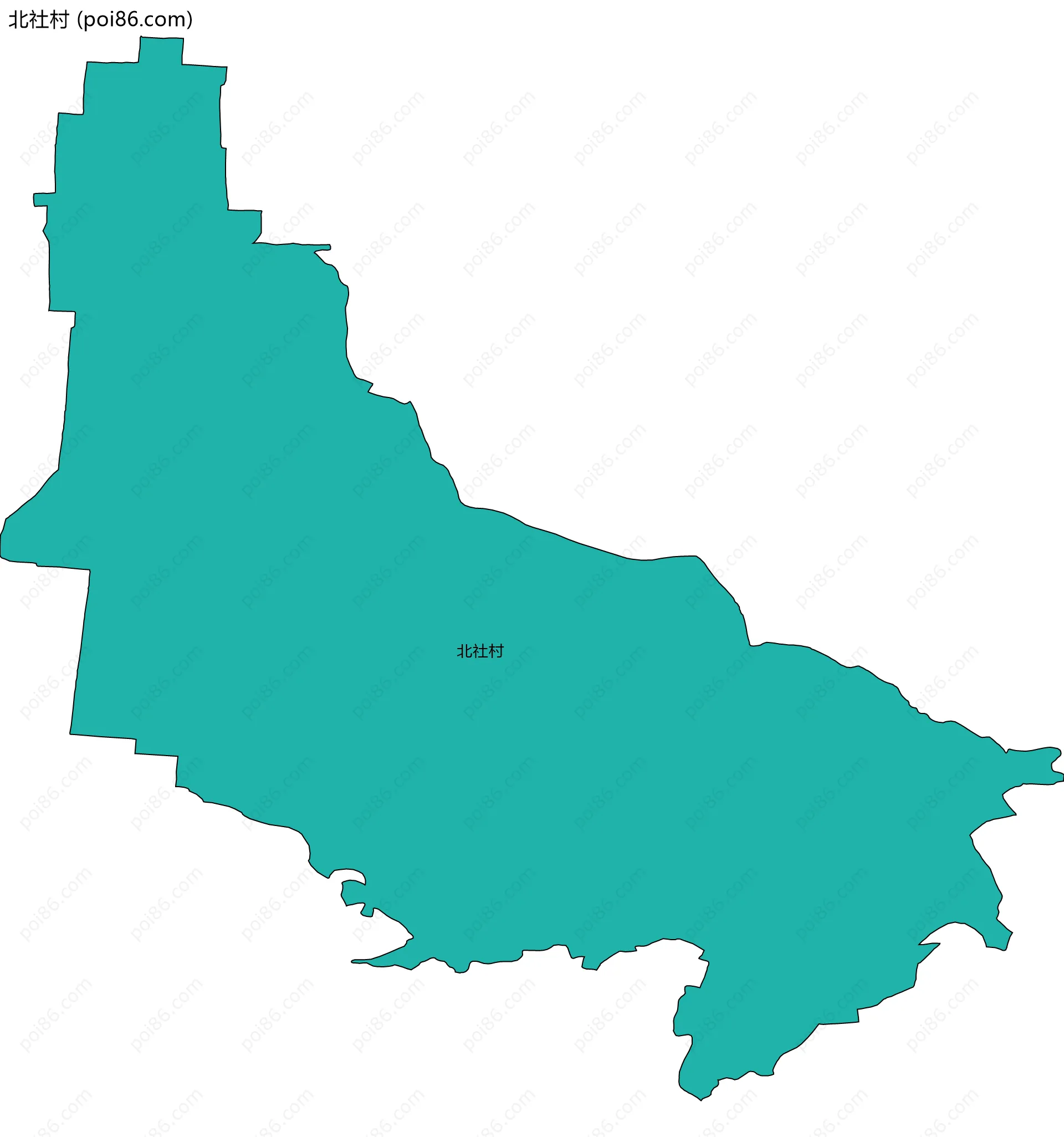 北社村边界地图
