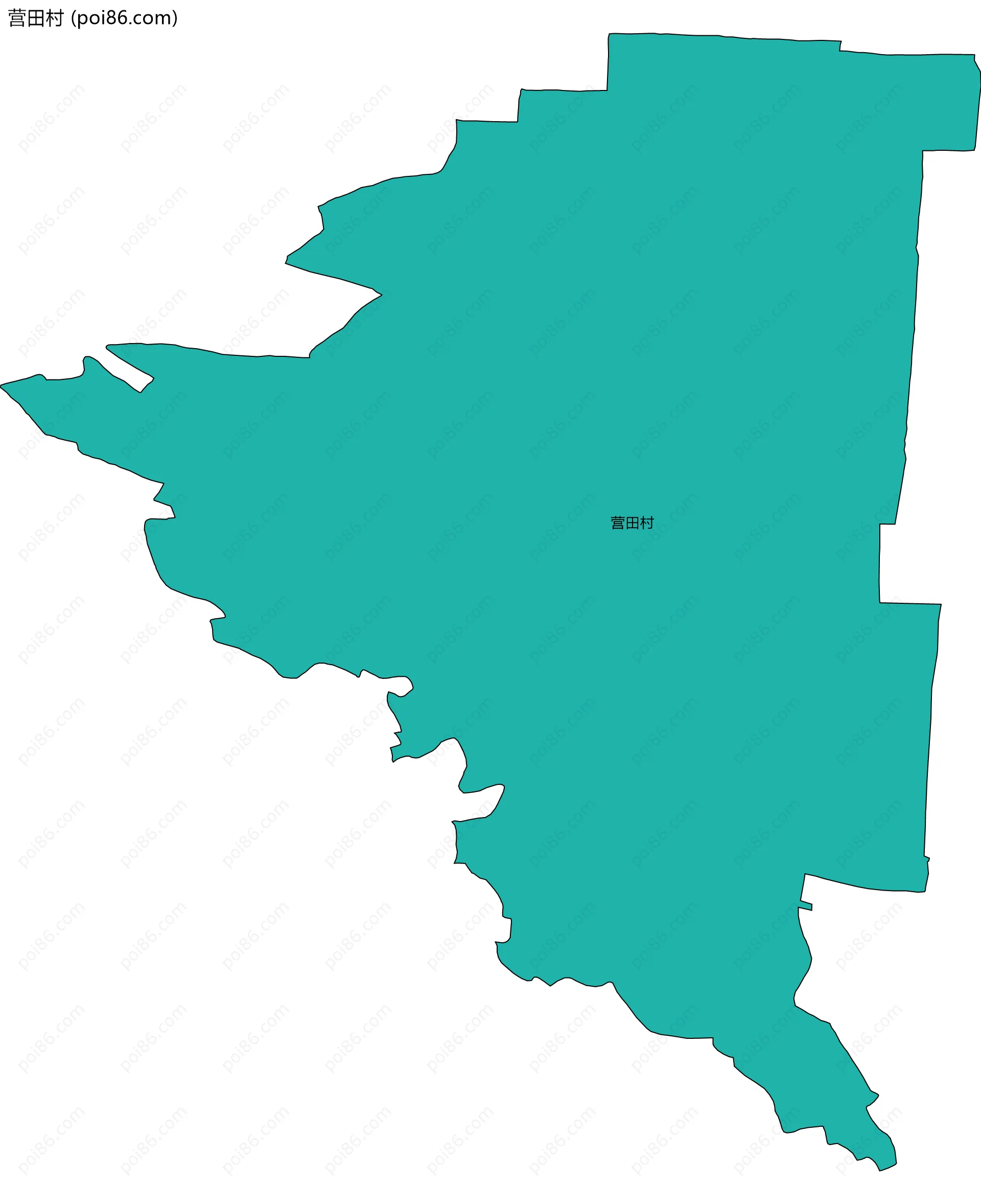 营田村边界地图