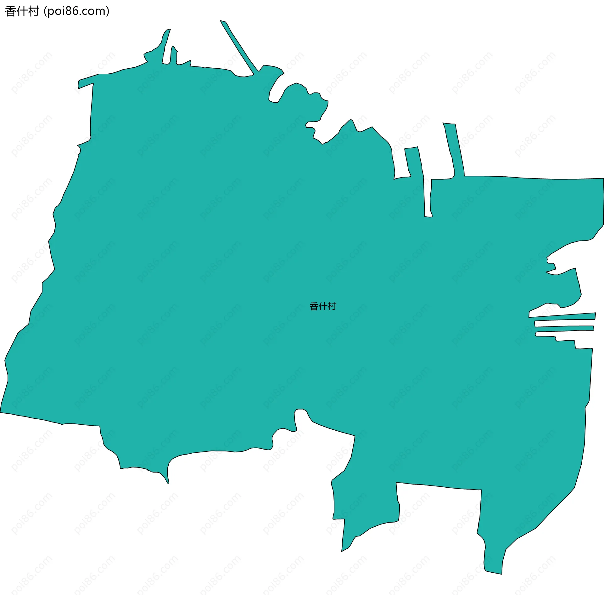 香什村边界地图