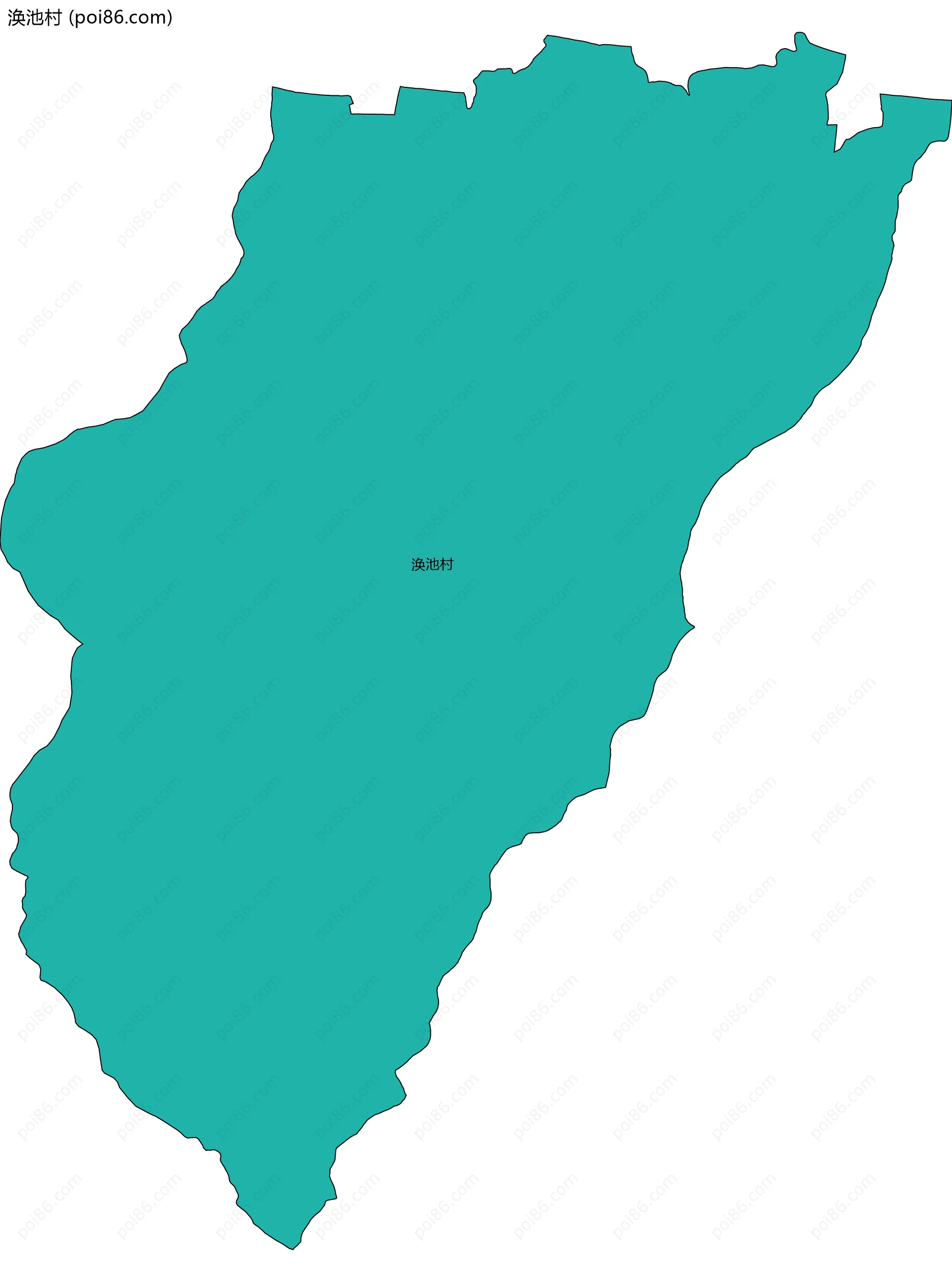 涣池村边界地图