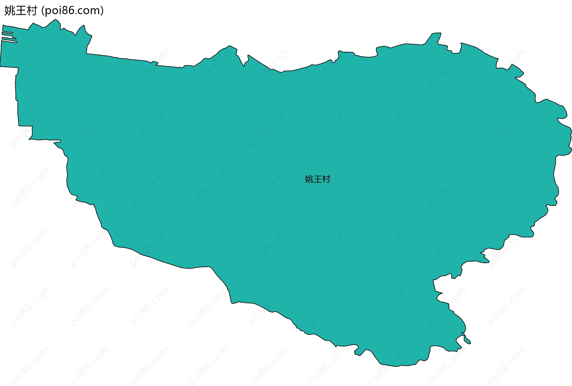 姚王村边界地图