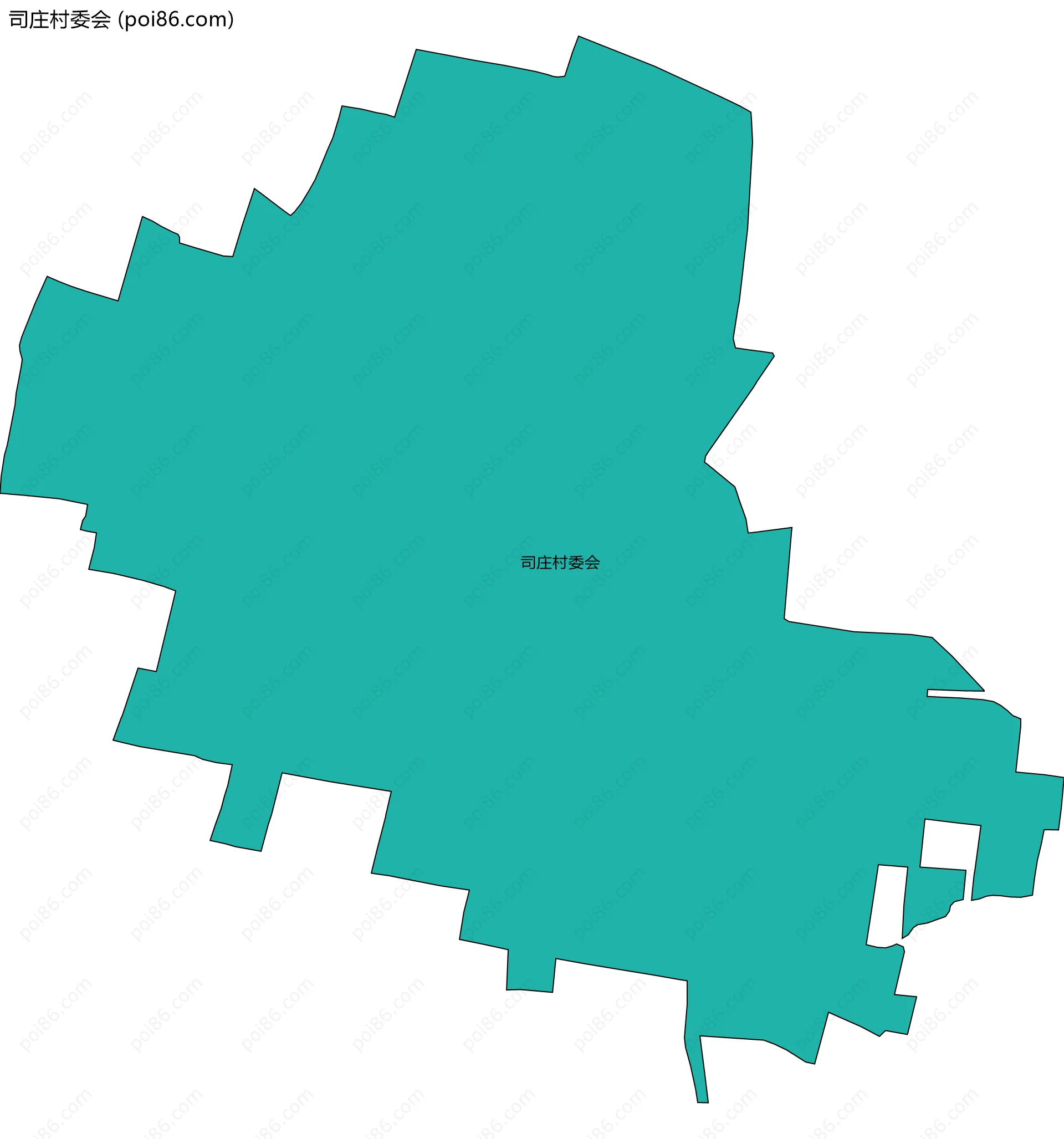 司庄村委会边界地图