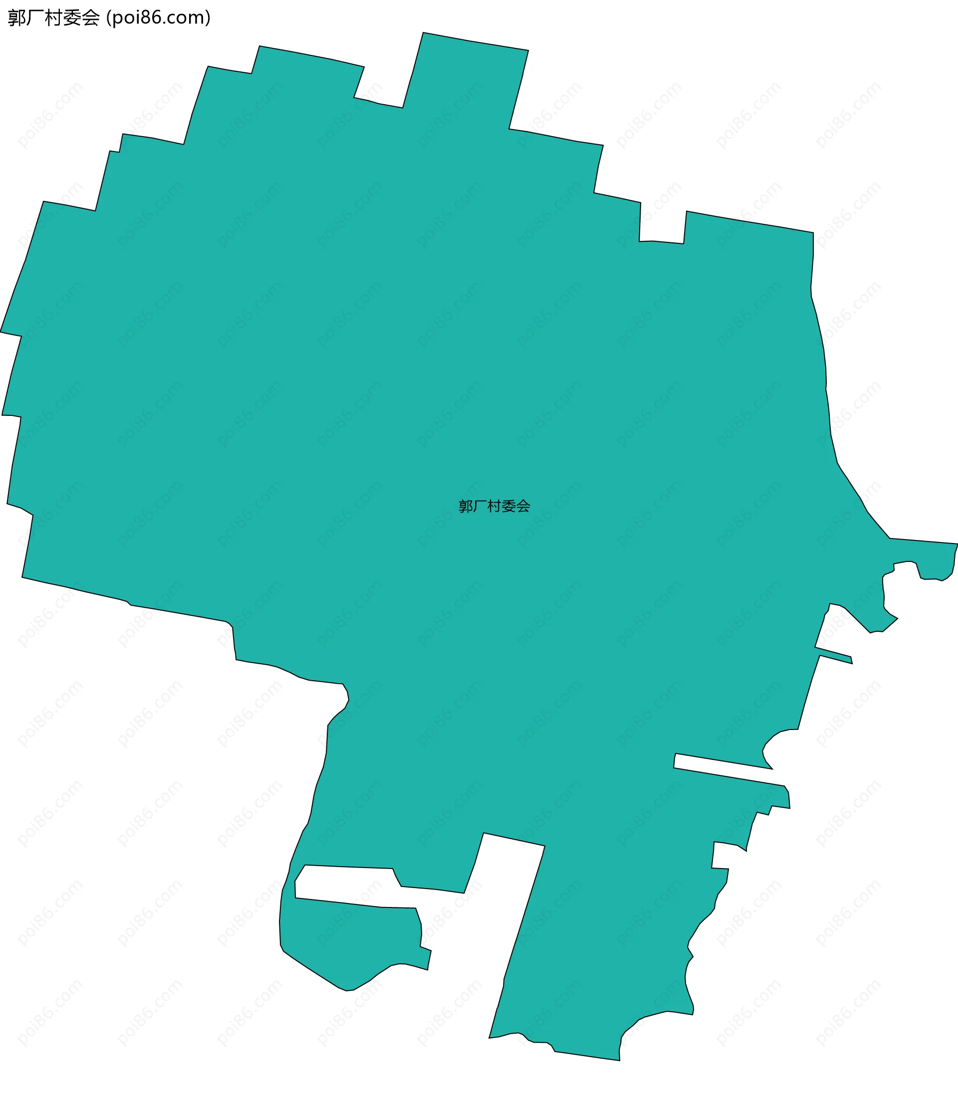 郭厂村委会边界地图