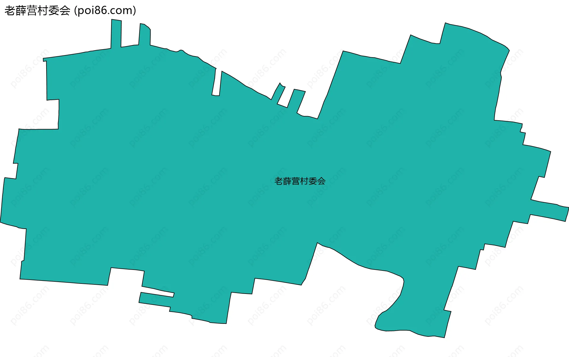 老薛营村委会边界地图