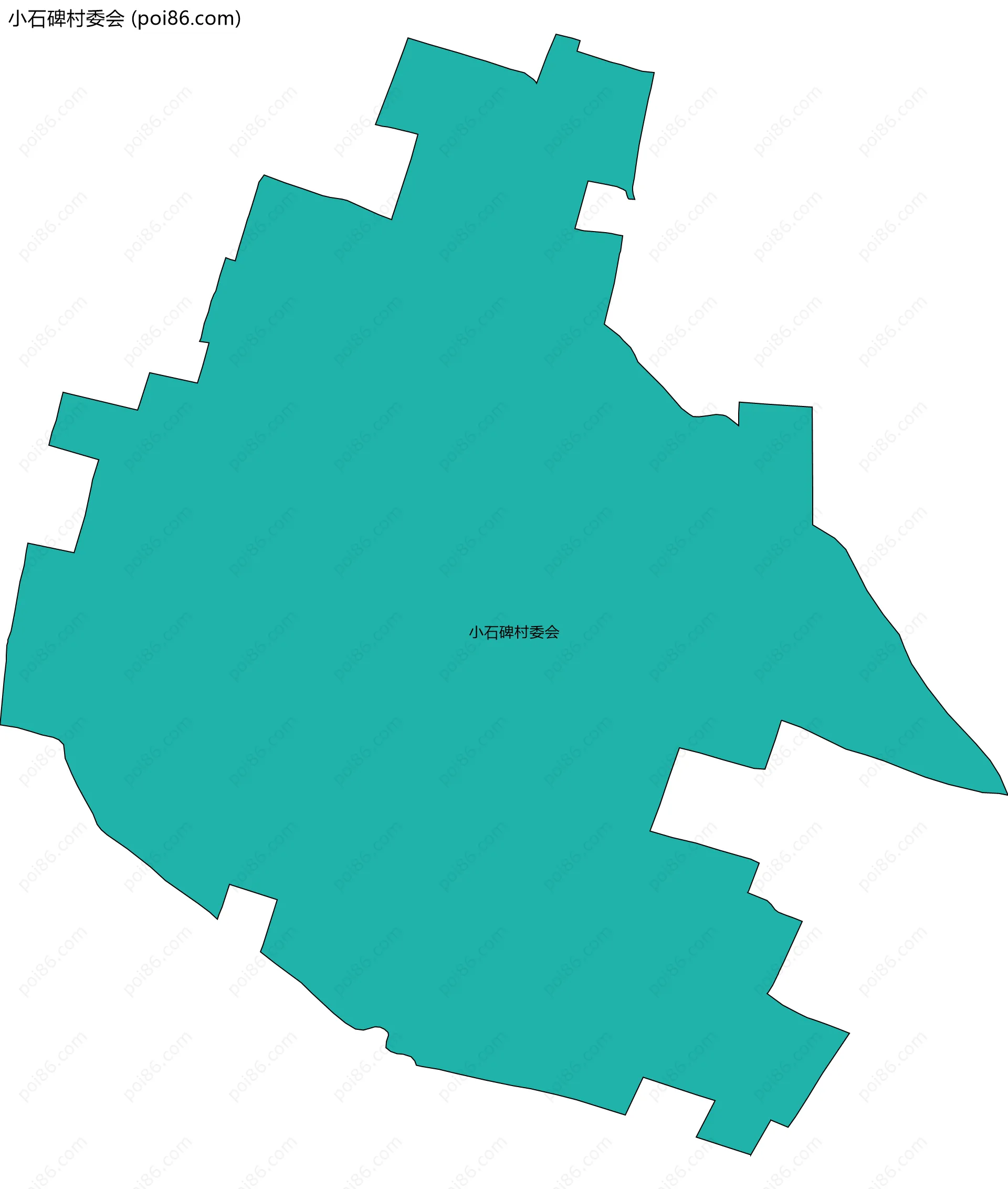 小石碑村委会边界地图
