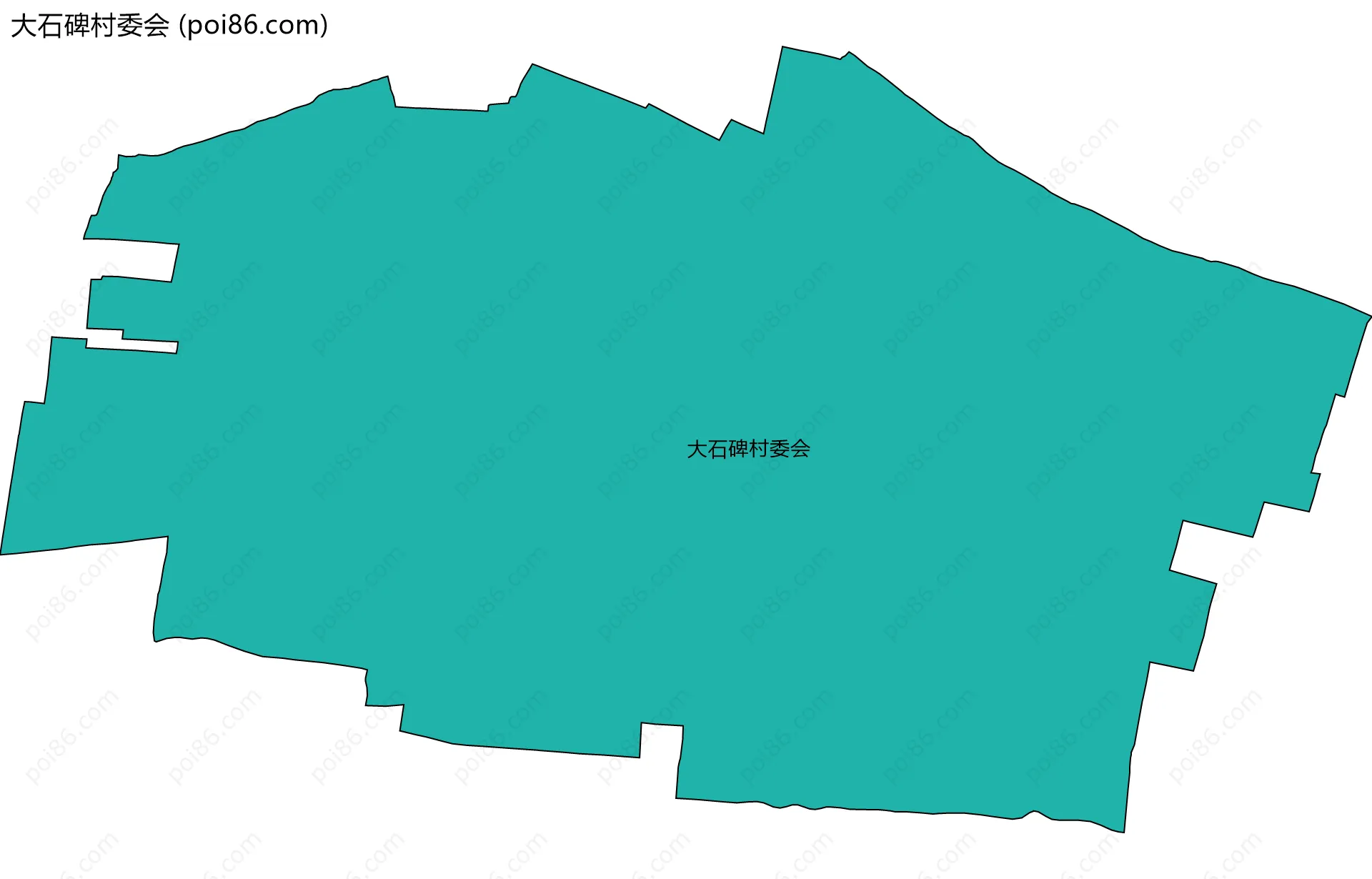 大石碑村委会边界地图