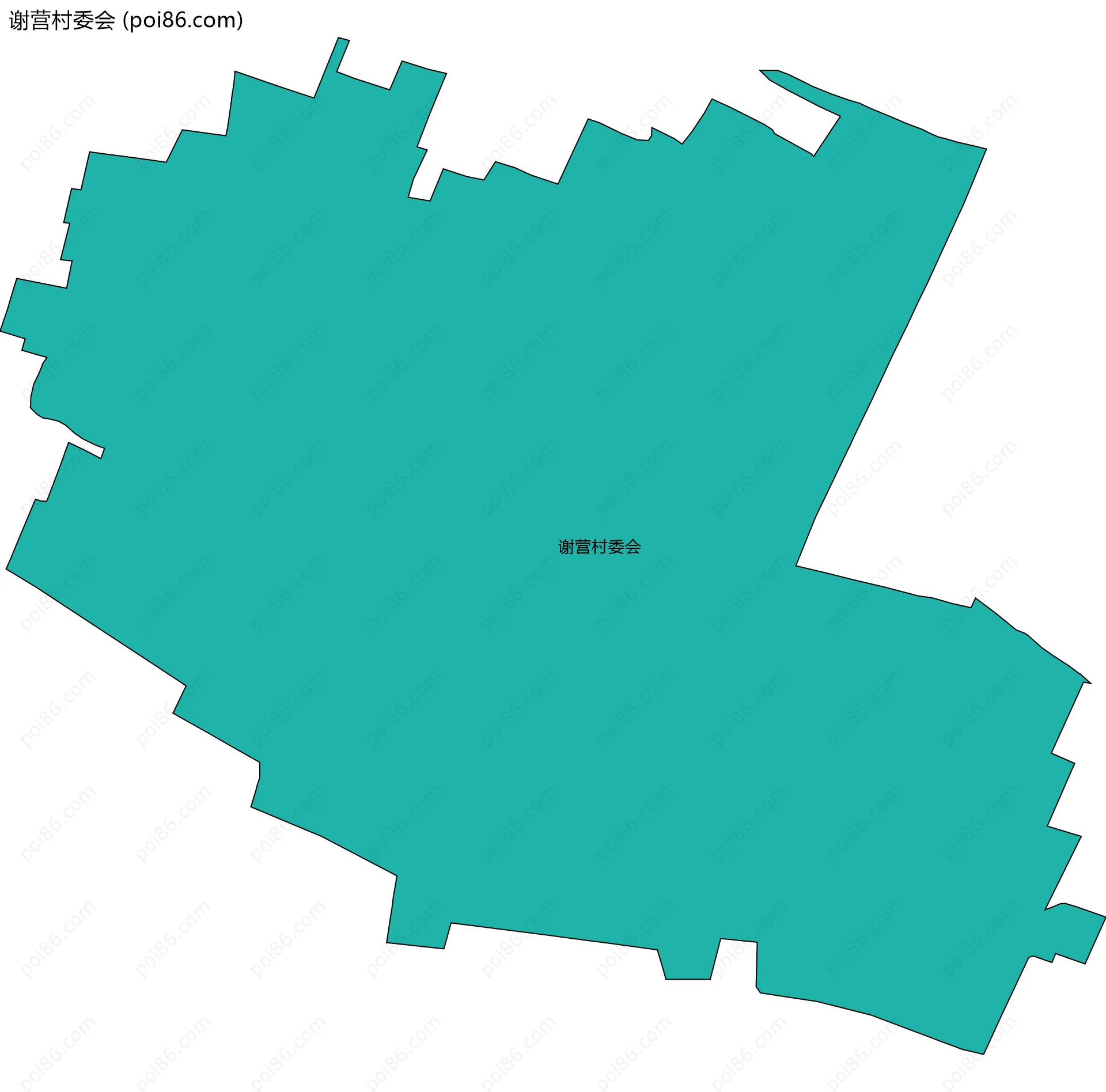 谢营村委会边界地图