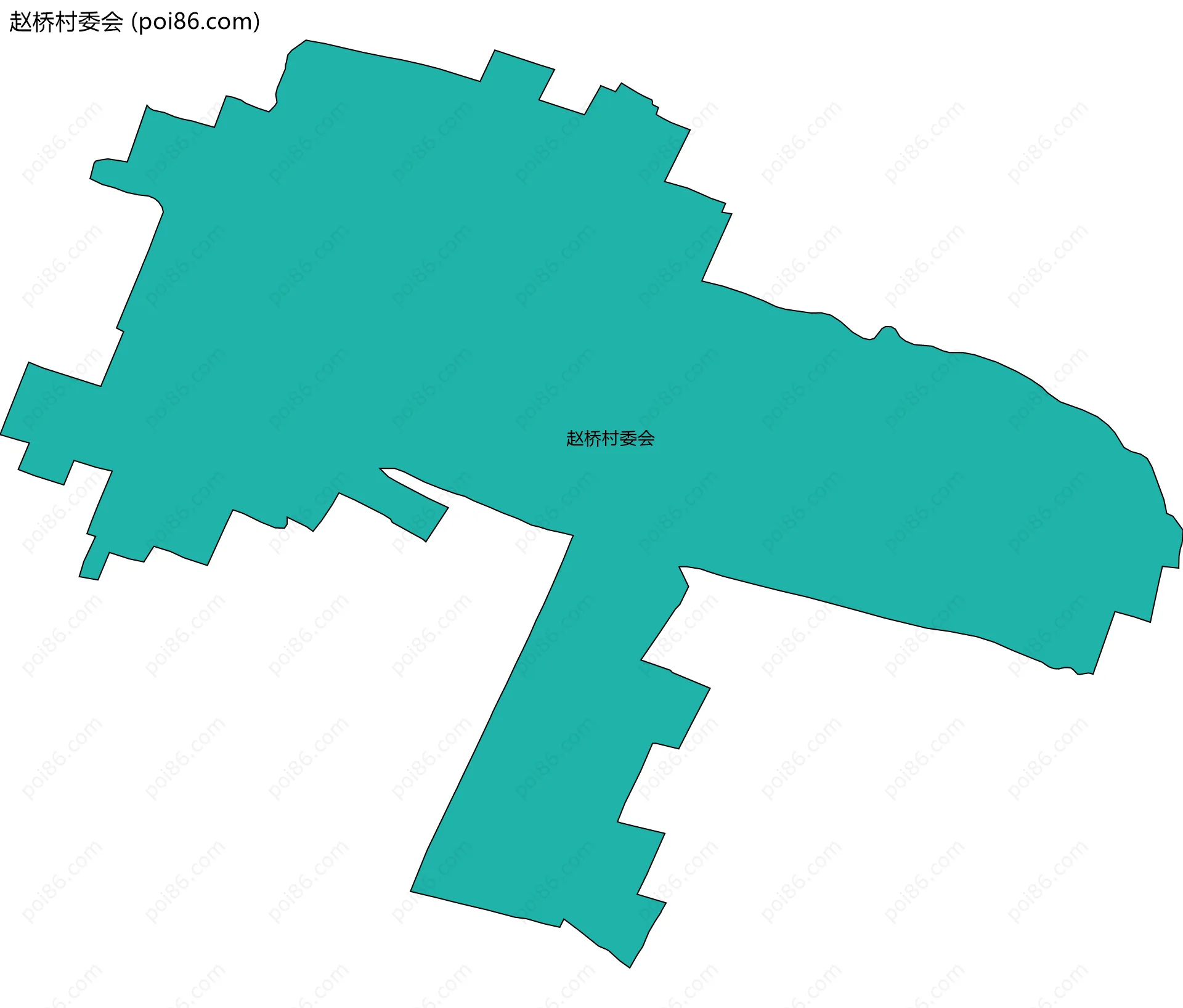 赵桥村委会边界地图