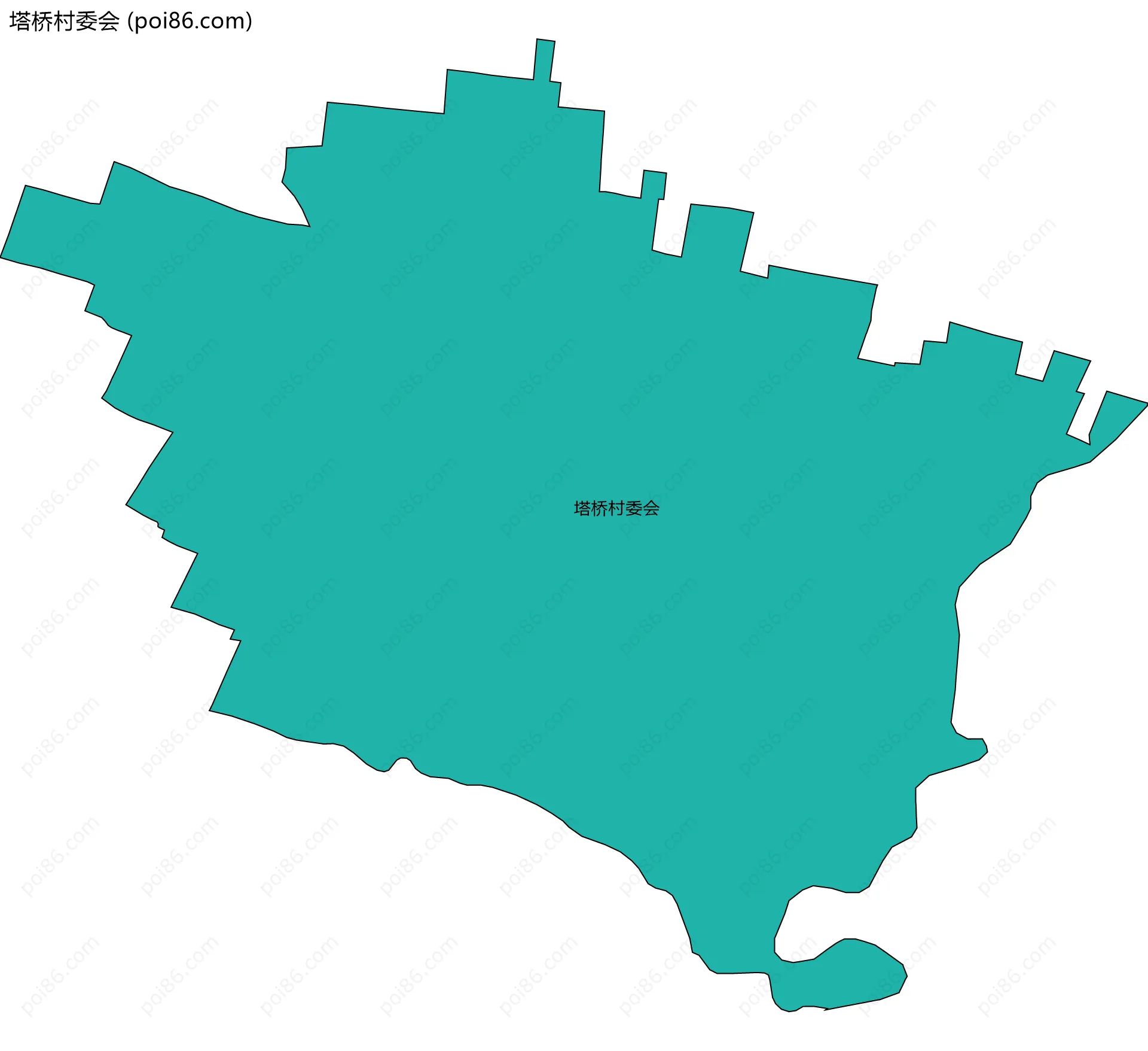 塔桥村委会边界地图