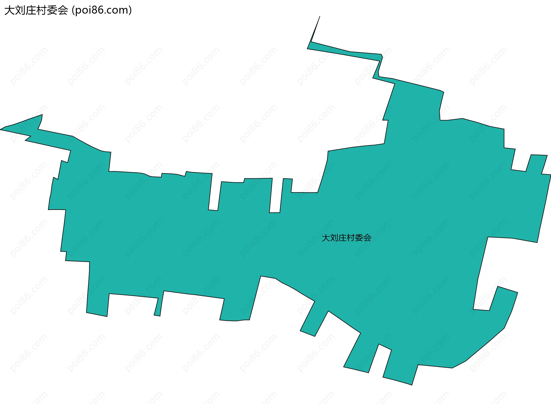 大刘庄村委会边界地图