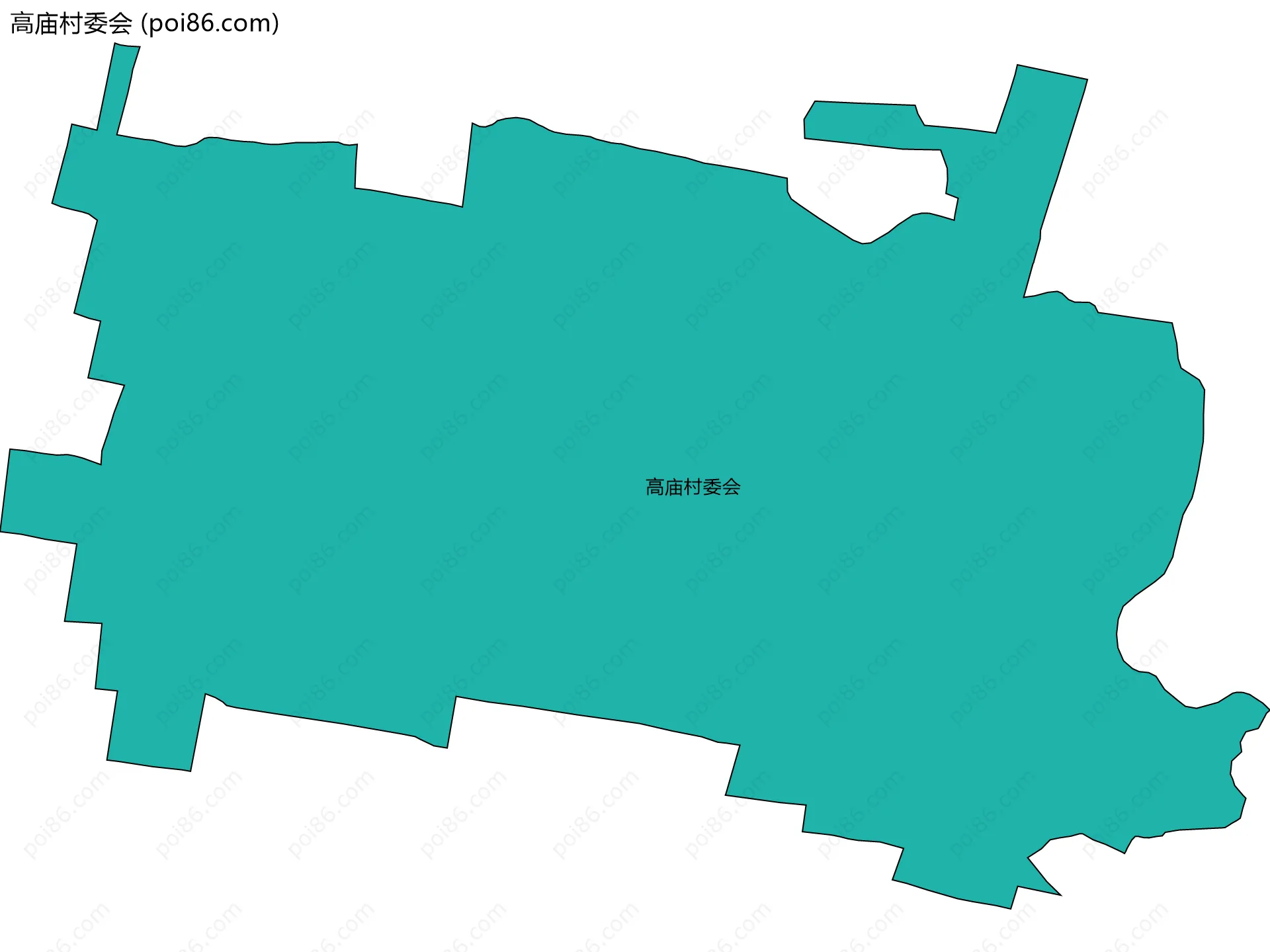 高庙村委会边界地图