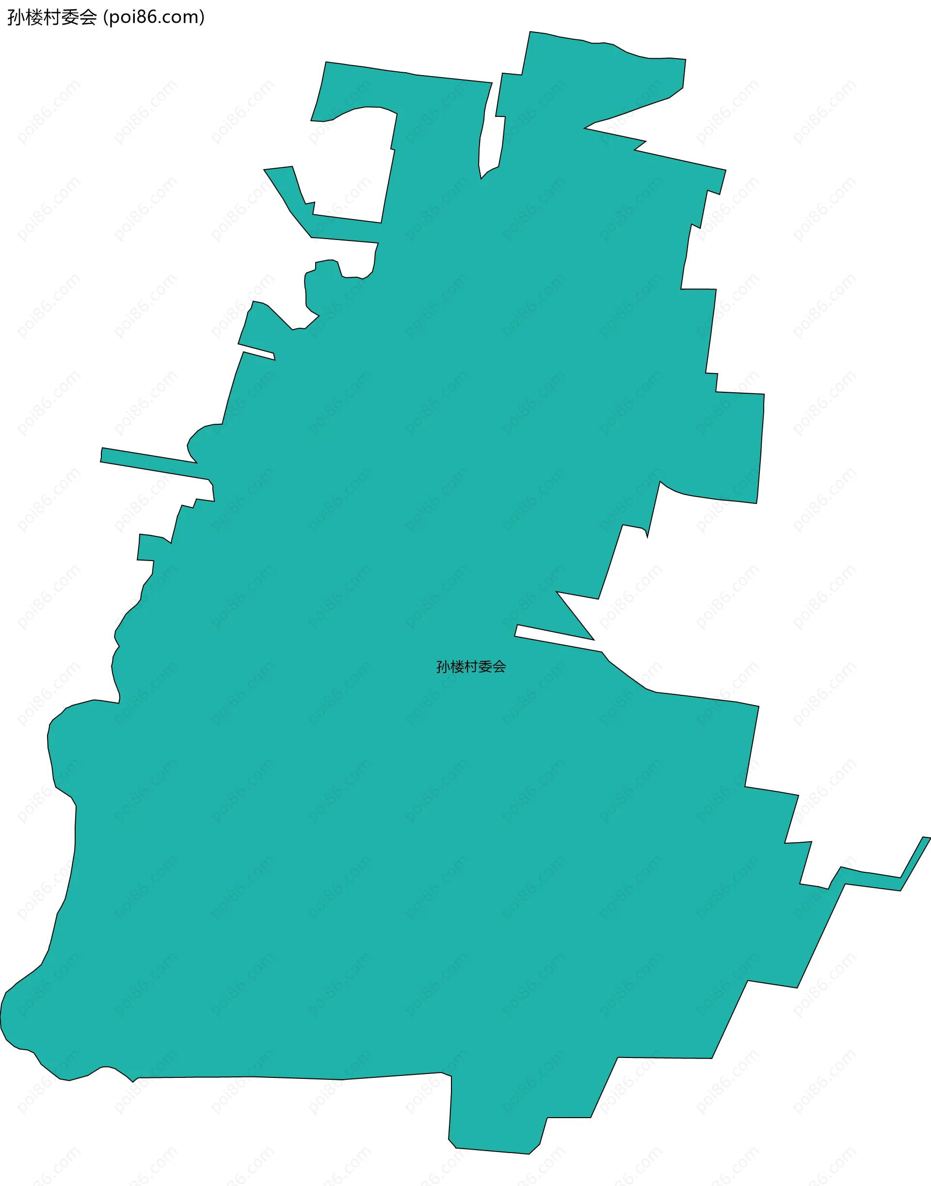 孙楼村委会边界地图