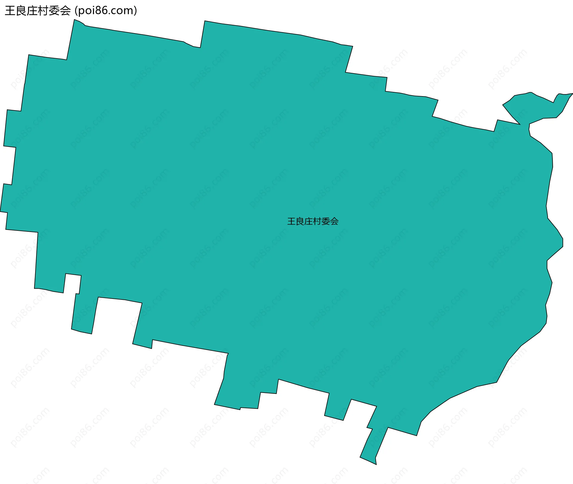 王良庄村委会边界地图