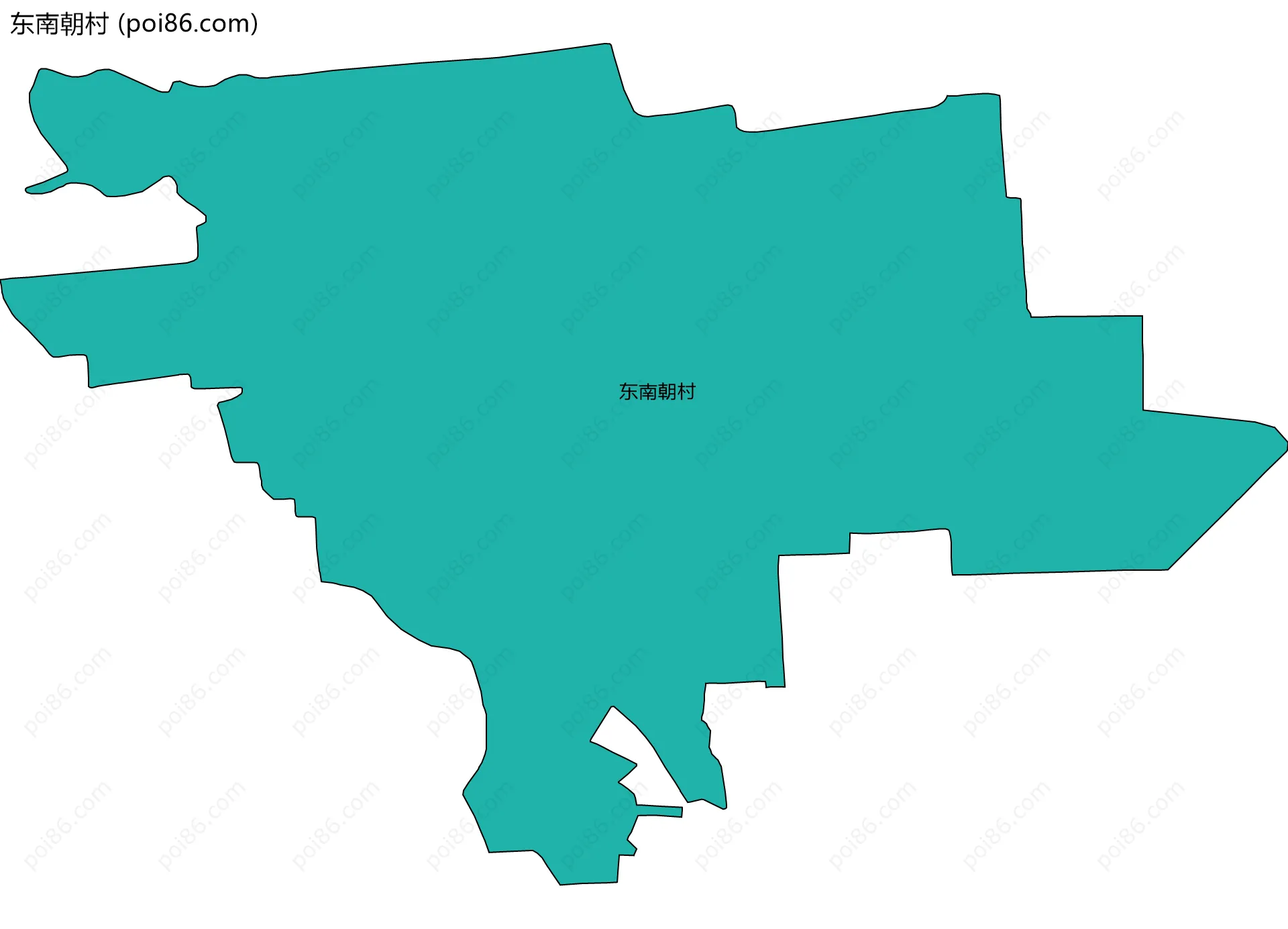 东南朝村边界地图