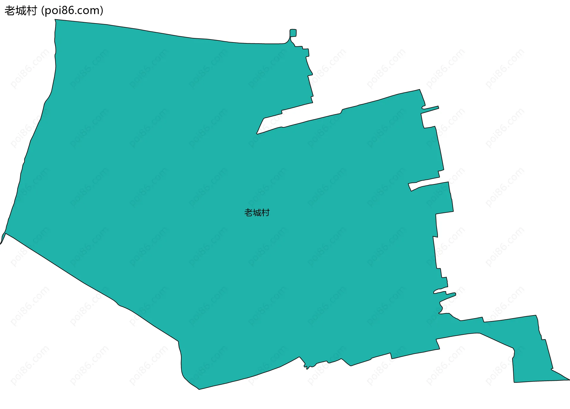 老城村边界地图