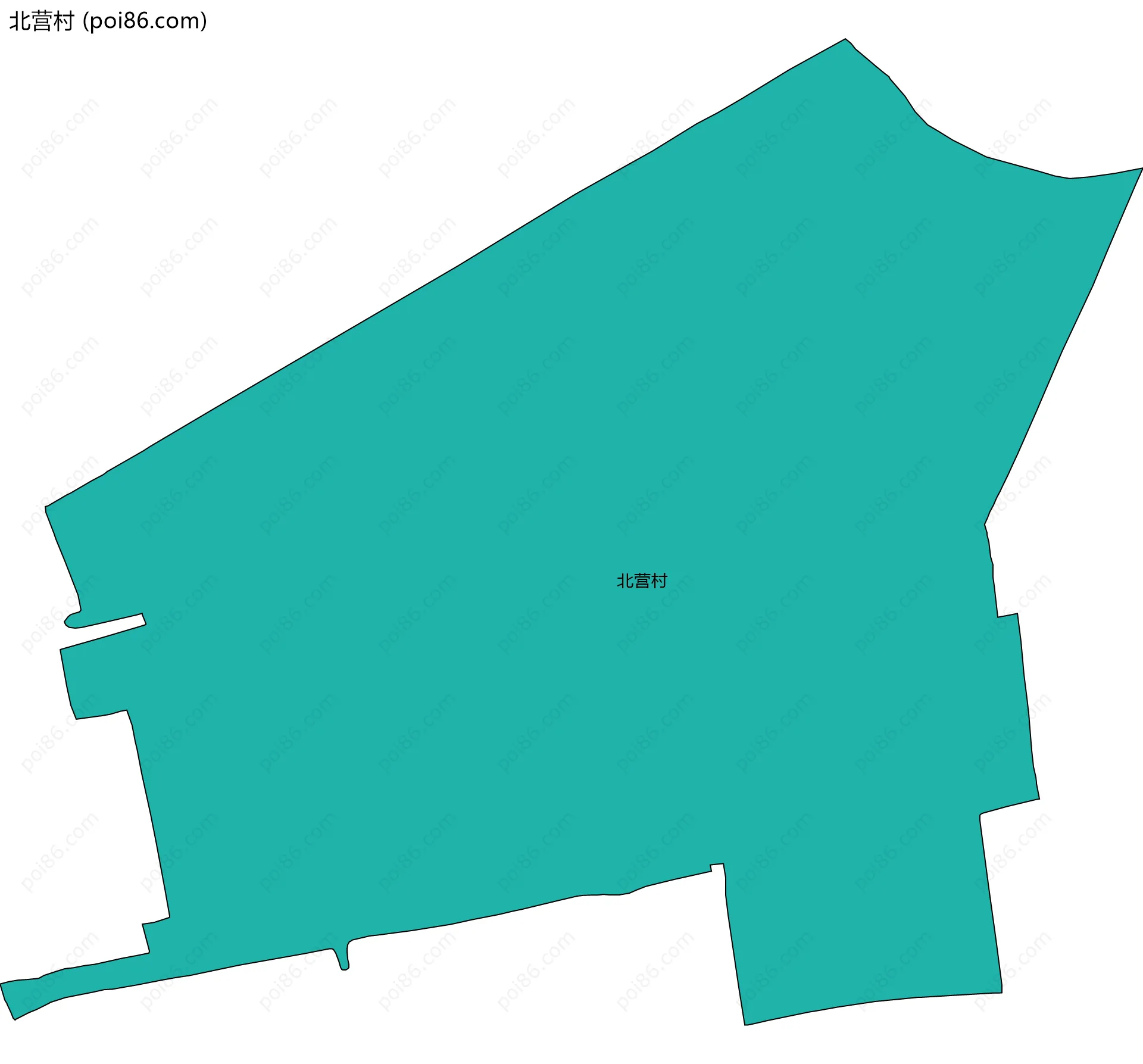 北营村边界地图
