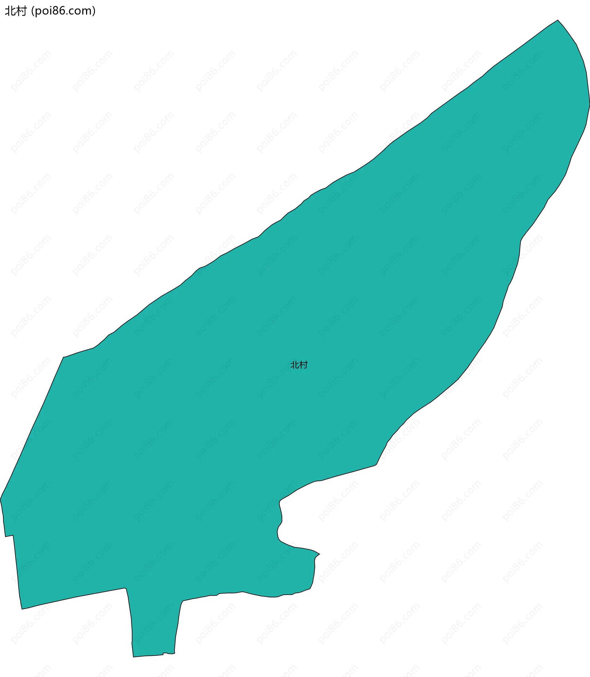 北村边界地图