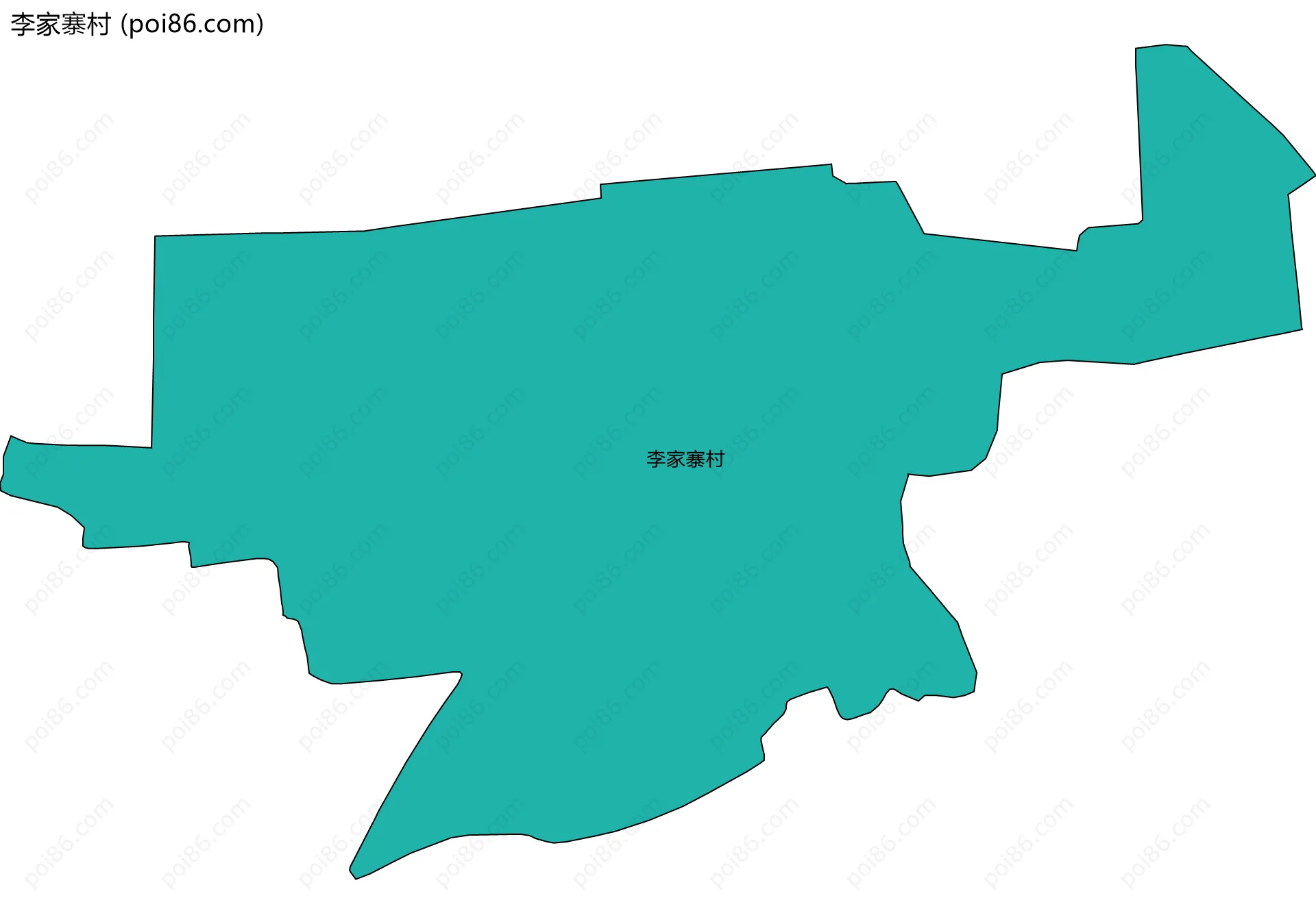 李家寨村边界地图