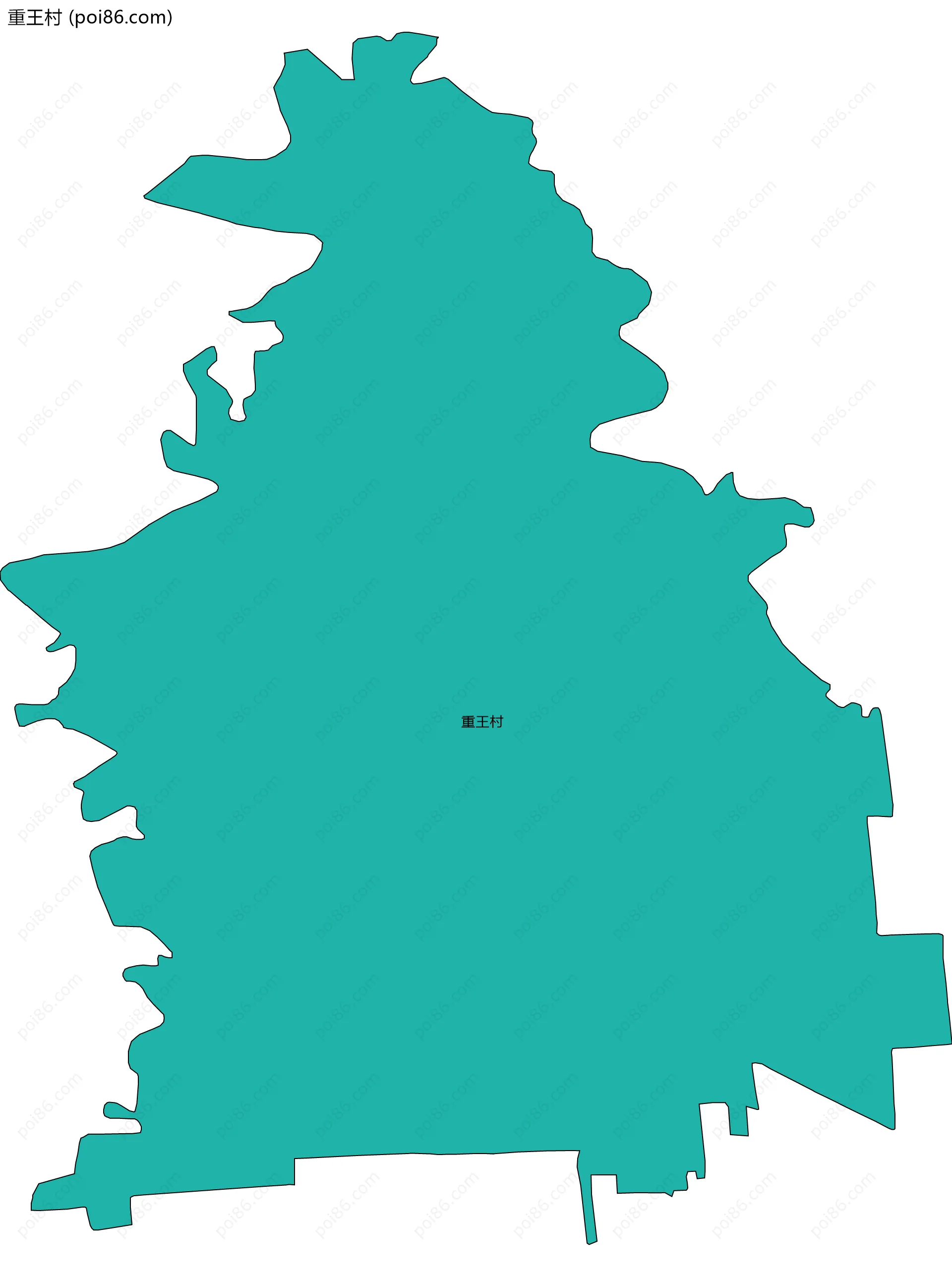 重王村边界地图