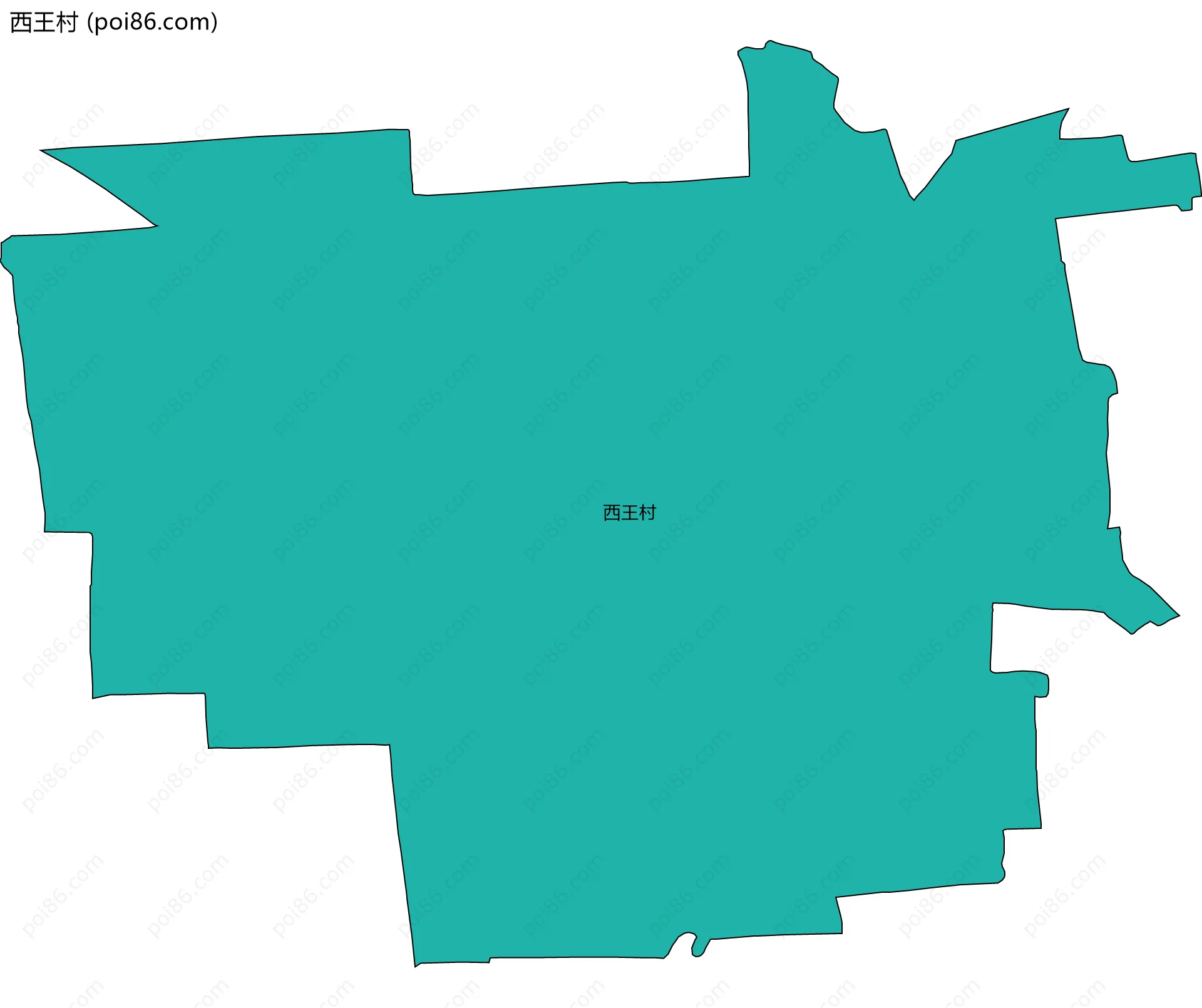 西王村边界地图