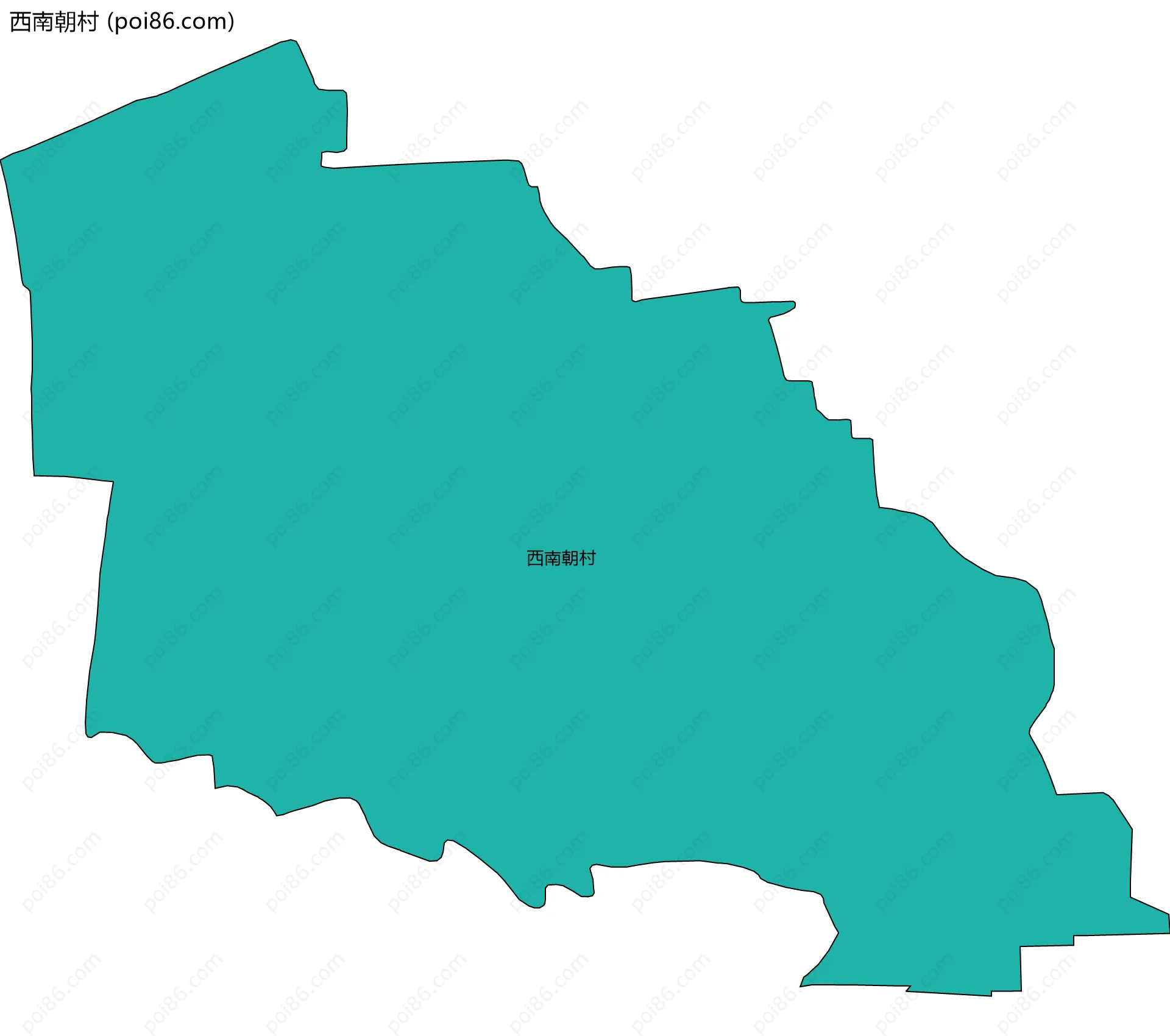 西南朝村边界地图