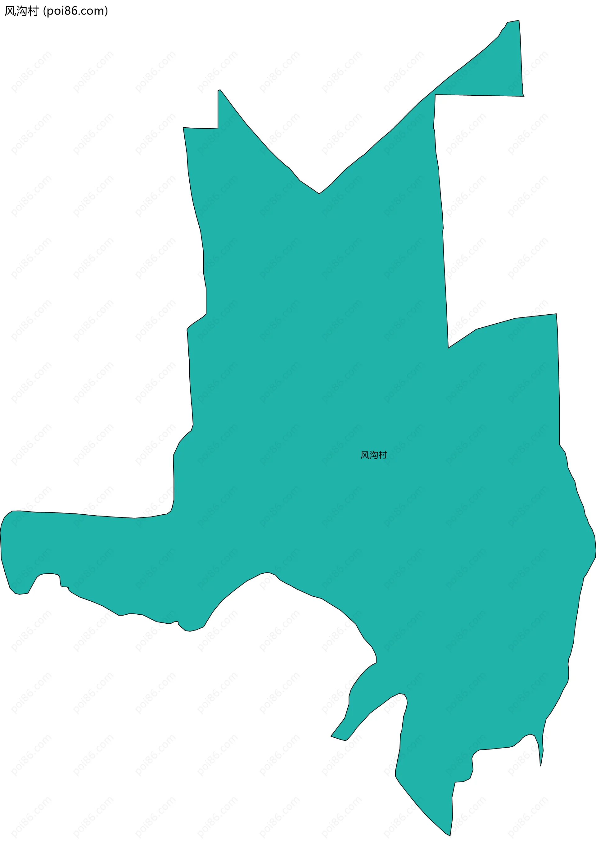 风沟村边界地图