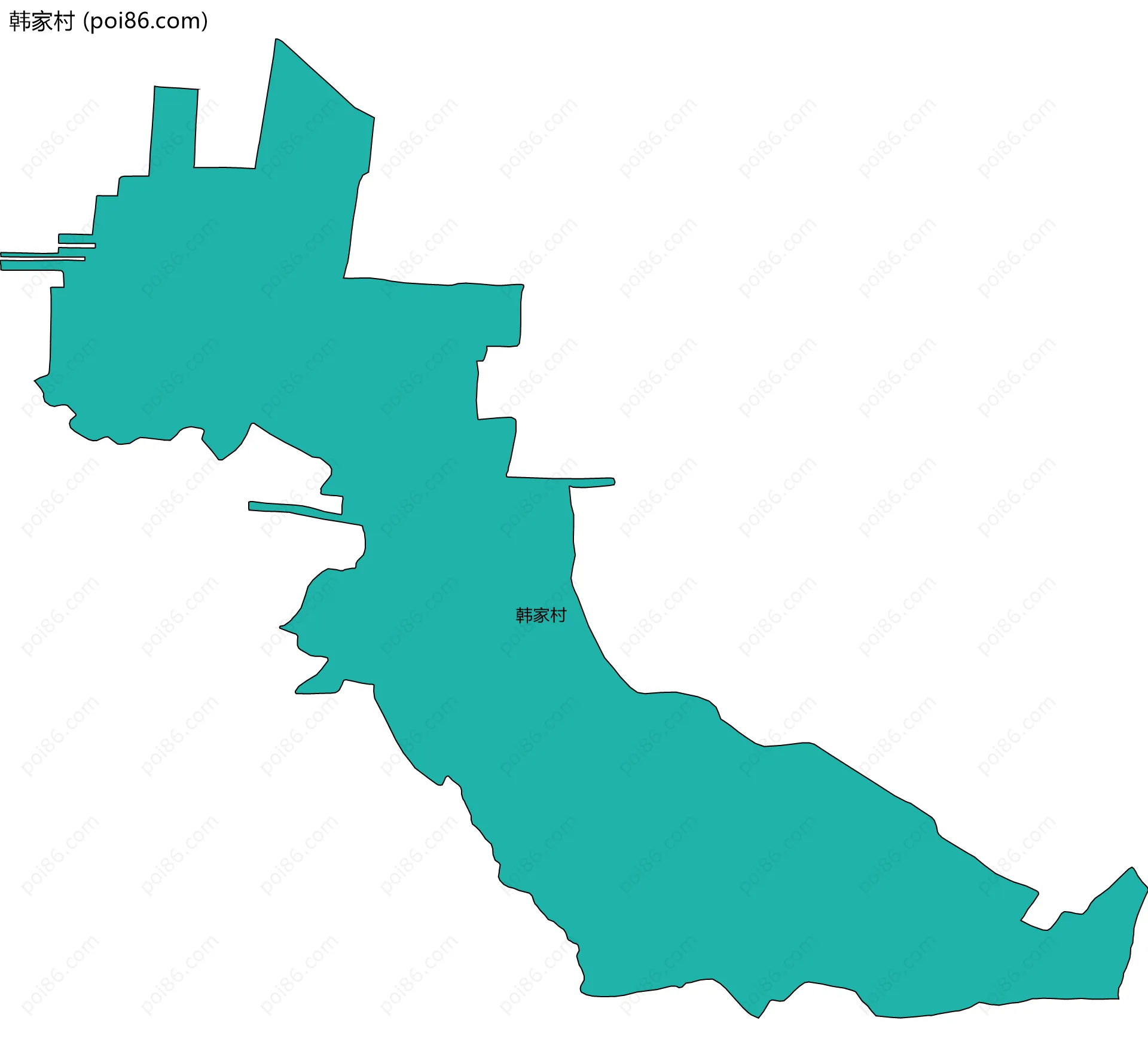 韩家村边界地图