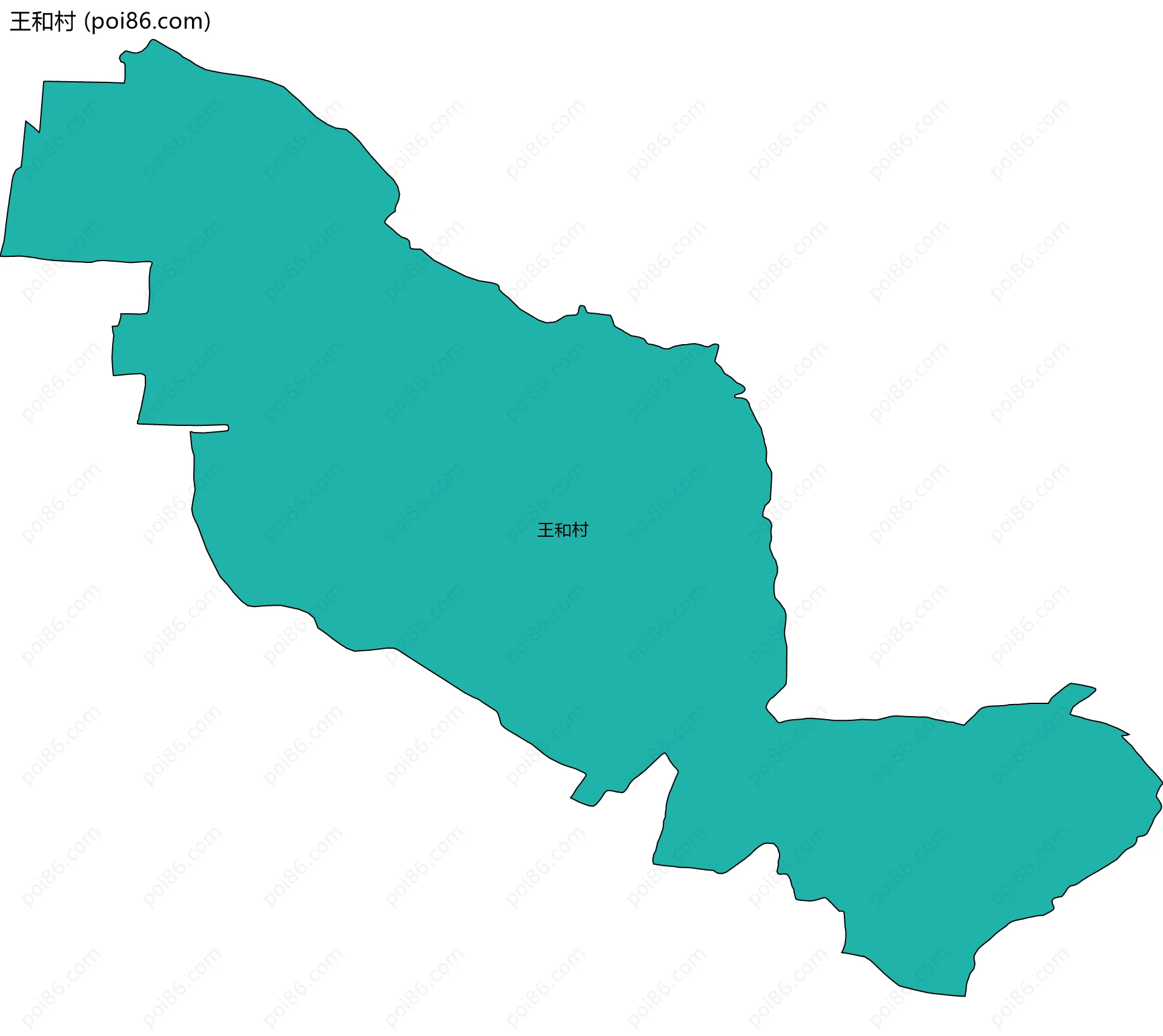 王和村边界地图